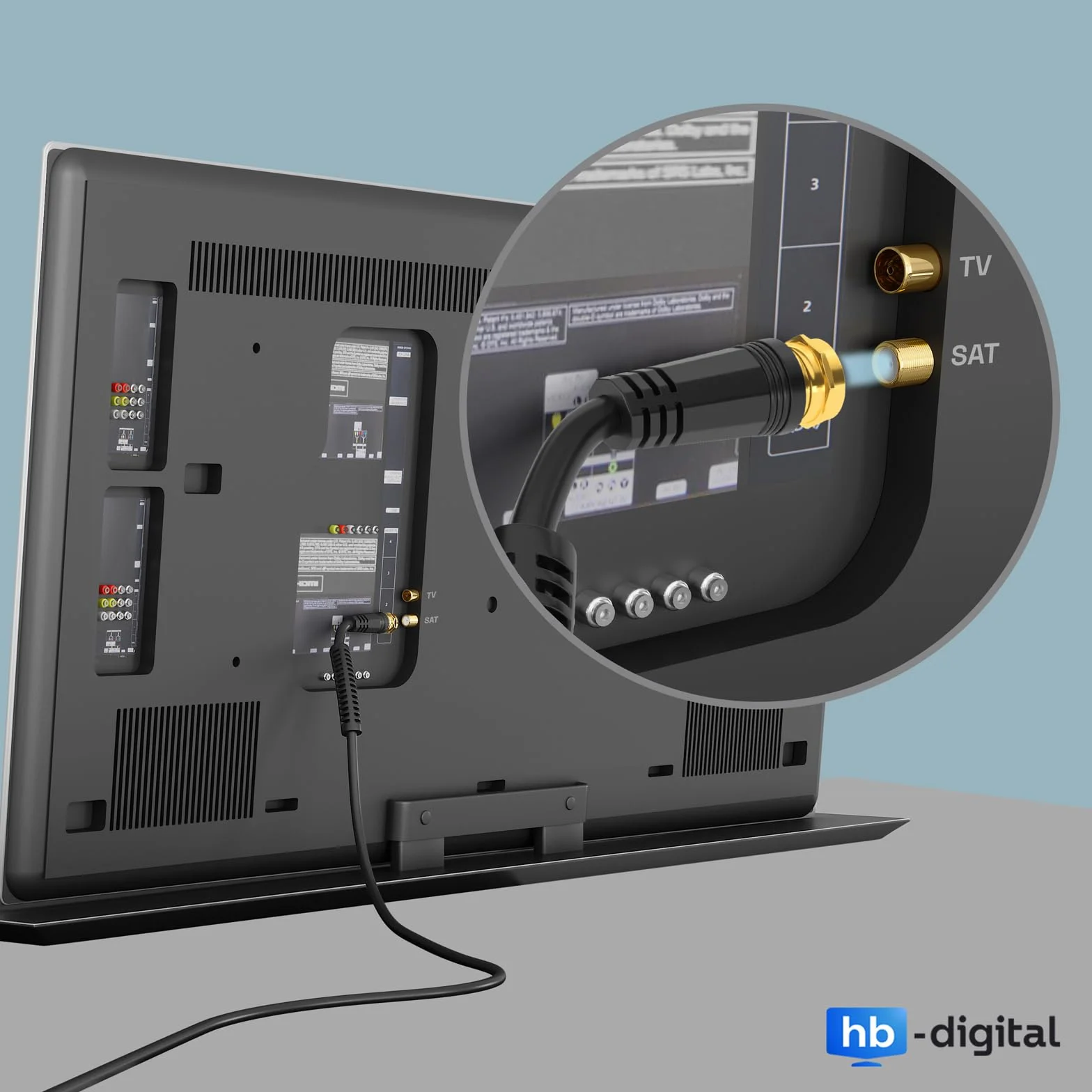 HB-DIGITAL 5m kabel antenowy TV SAT 8K 4K UHD kabel koncentryczny satelitarny kabel przyłączeniowy F-wtyk DVB-S2 DAB+ radiowy płaszcz prądowy filtr 2x rdzeń ferrytowy czarny