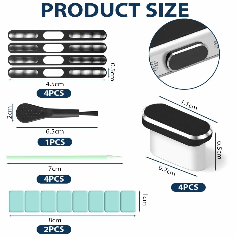 Silikonowe zabezpieczające przed kurzem USB-C z nasadką ochronną typu C, masa czyszcząca kompatybilna z akcesoriami do telefonów