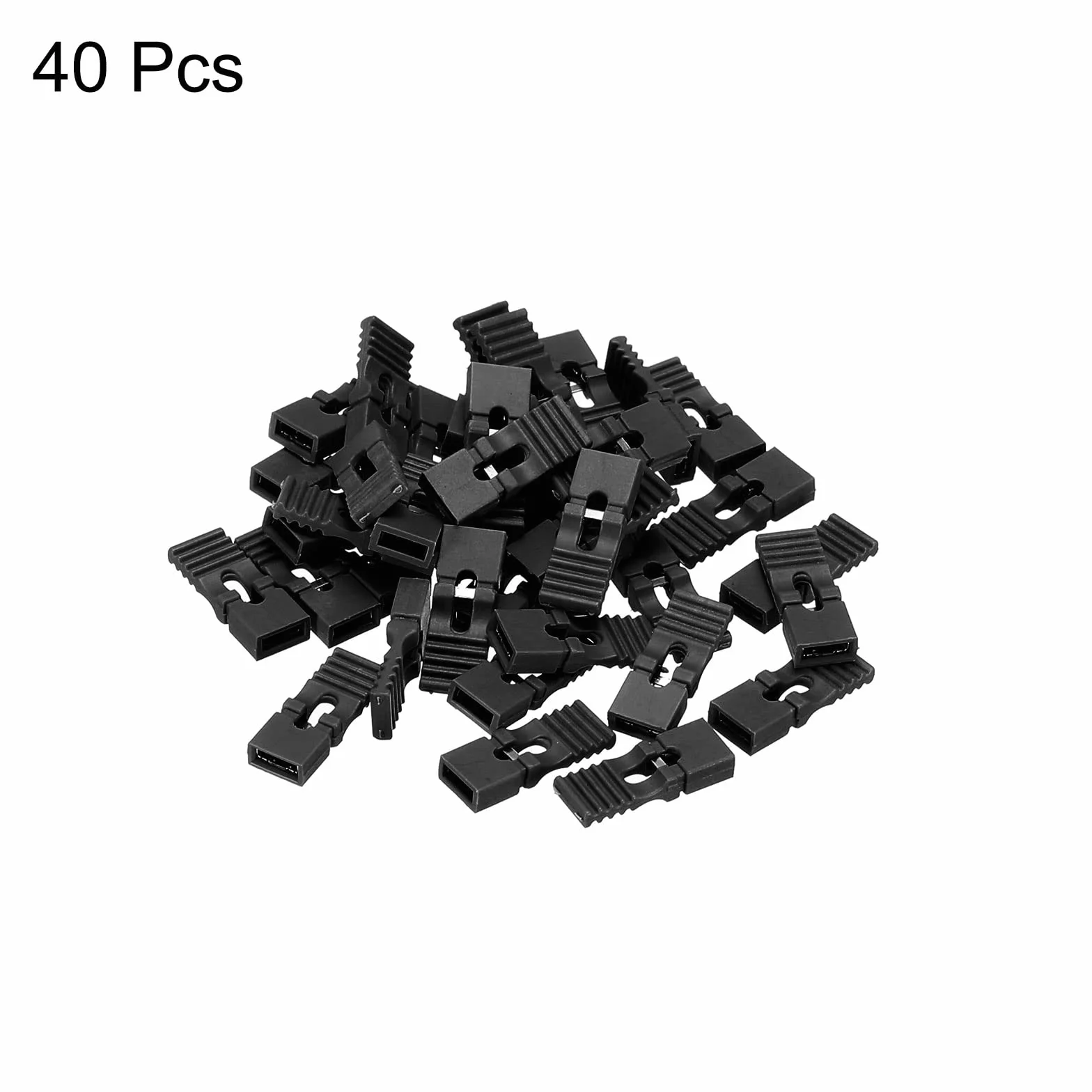 sourcing map Jumper nasadka przyłączeniowa 2,54 mm Pitch Pin Header przyłącze długa typ Jumper pokrywa wtyku "zrób to sam" części naprawcze, czarne, 40 sztuk