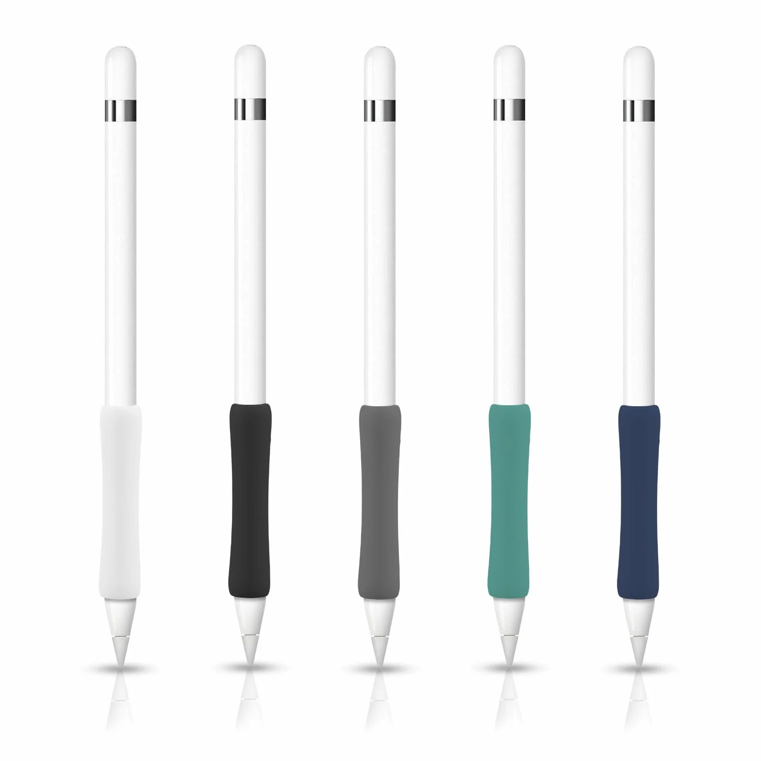 Silikonowa Osłona do Apple Pencil 1., 2., 3. i USB C Kompatybilna z Rysikiem iPad, Kolorowa Antypoślizgowa, 5 Sztuk