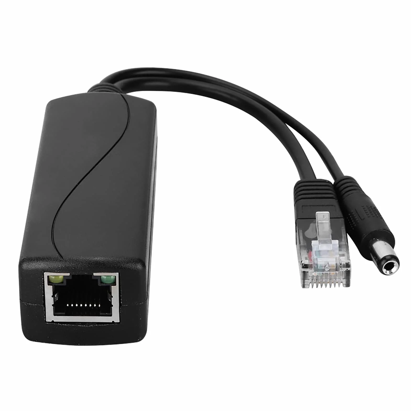 Kabel Adaptera Rozgałęźnika POE 48 V do 12 V do, Trwała i łatwa Instalacja, Rozdzielenie Sygnału Zasilania i Danych, 1 Opakowanie