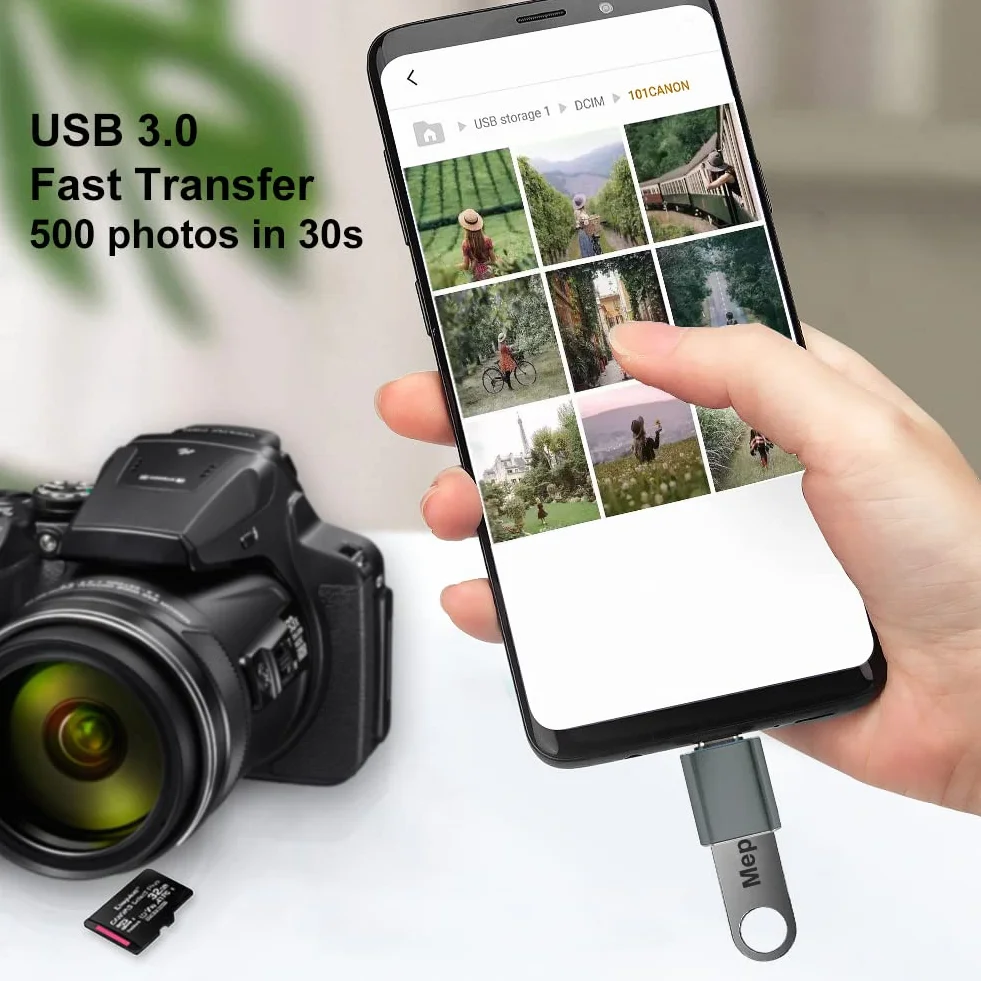 Adapter USB C na USB (4 Sztuki), USB-C męski na USB-A żeński, Adapter OTG Kompatybilny z MacBook, iPhone 17/16/15, iPad, Samsung Galaxy S25 S24 S23 A56 A36 A16 A15, Smartfon, Tablet, Laptop (Szary)