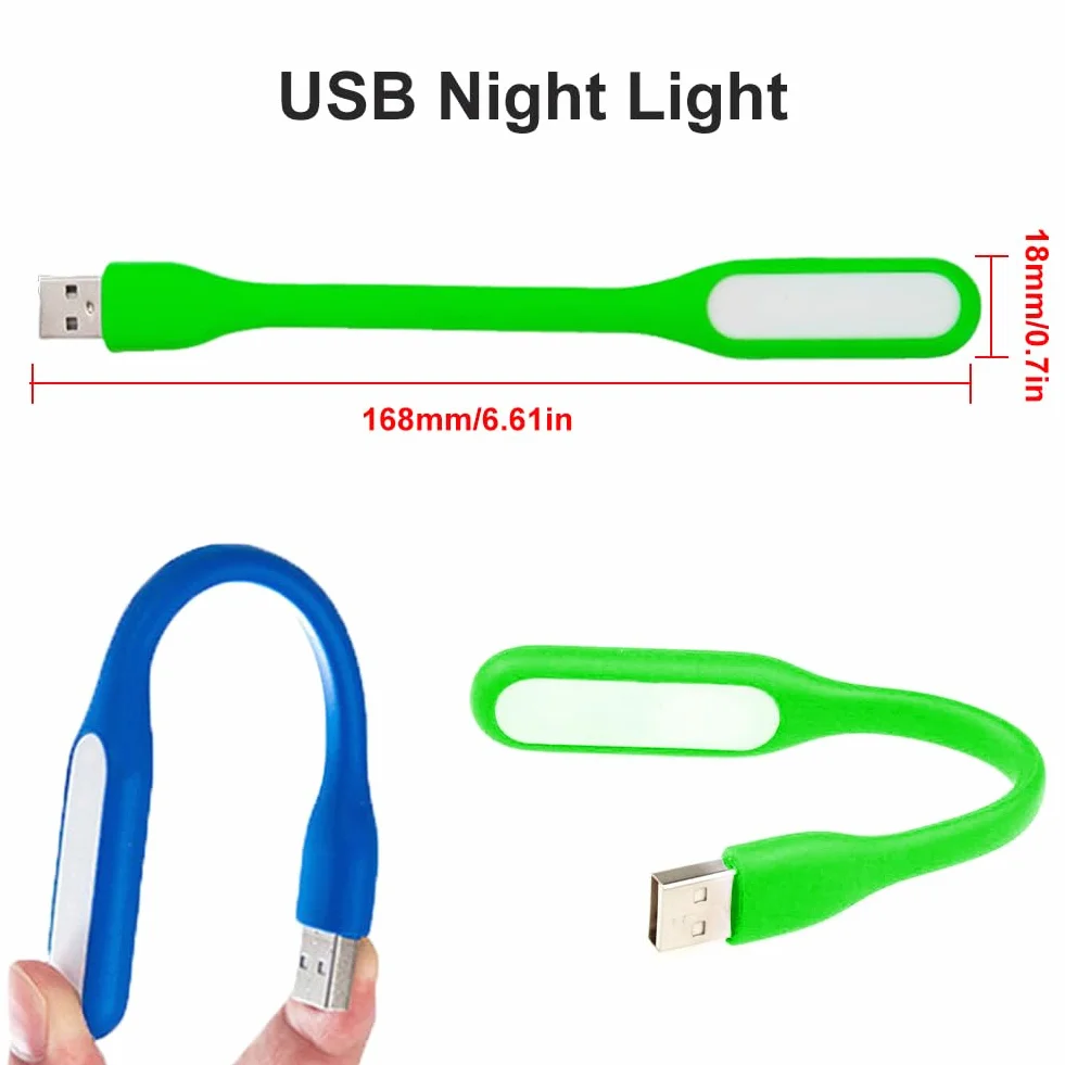 Elastyczne LED USB oświetlenie, mini lampka do klawiatury, 5 sztuk