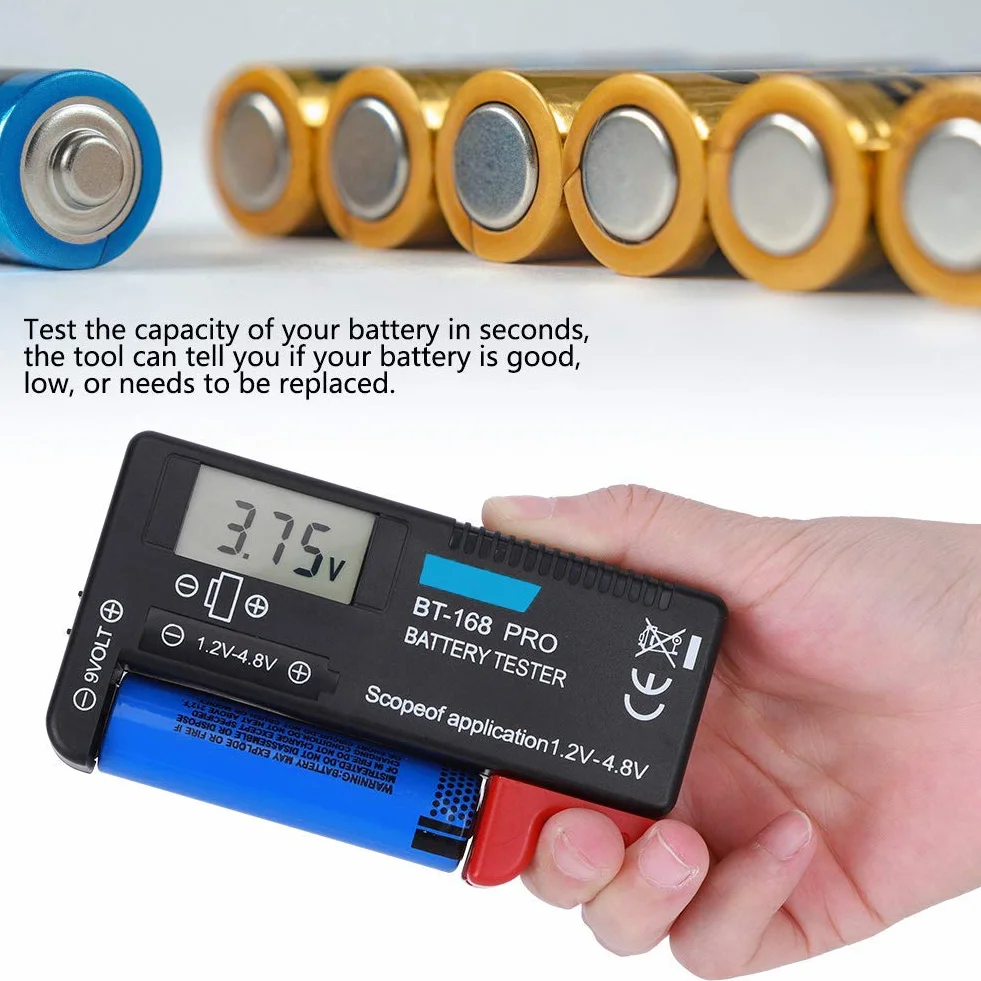 Cyfrowy tester baterii ABS Przenośny kontroler baterii LCD Silna kompatybilność Tester obciążenia baterii do małych baterii Przycisk ogniwa 1,2 V - 4,8 V