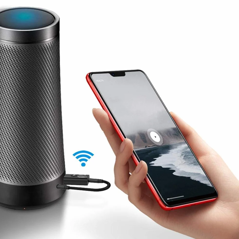 ASHATA nadajnik odbiornik Bluetooth 5.0, ABS 2 w 1 adapter audio
