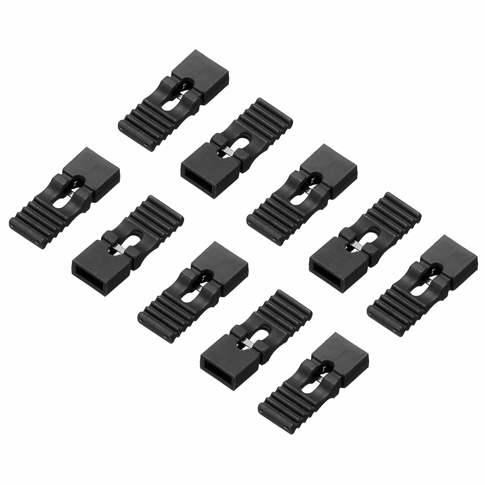 sourcing map Jumper nasadka przyłączeniowa 2,54 mm Pitch Pin Header przyłącze długa typ Jumper pokrywa wtyku "zrób to sam" części naprawcze, czarne, 40 sztuk
