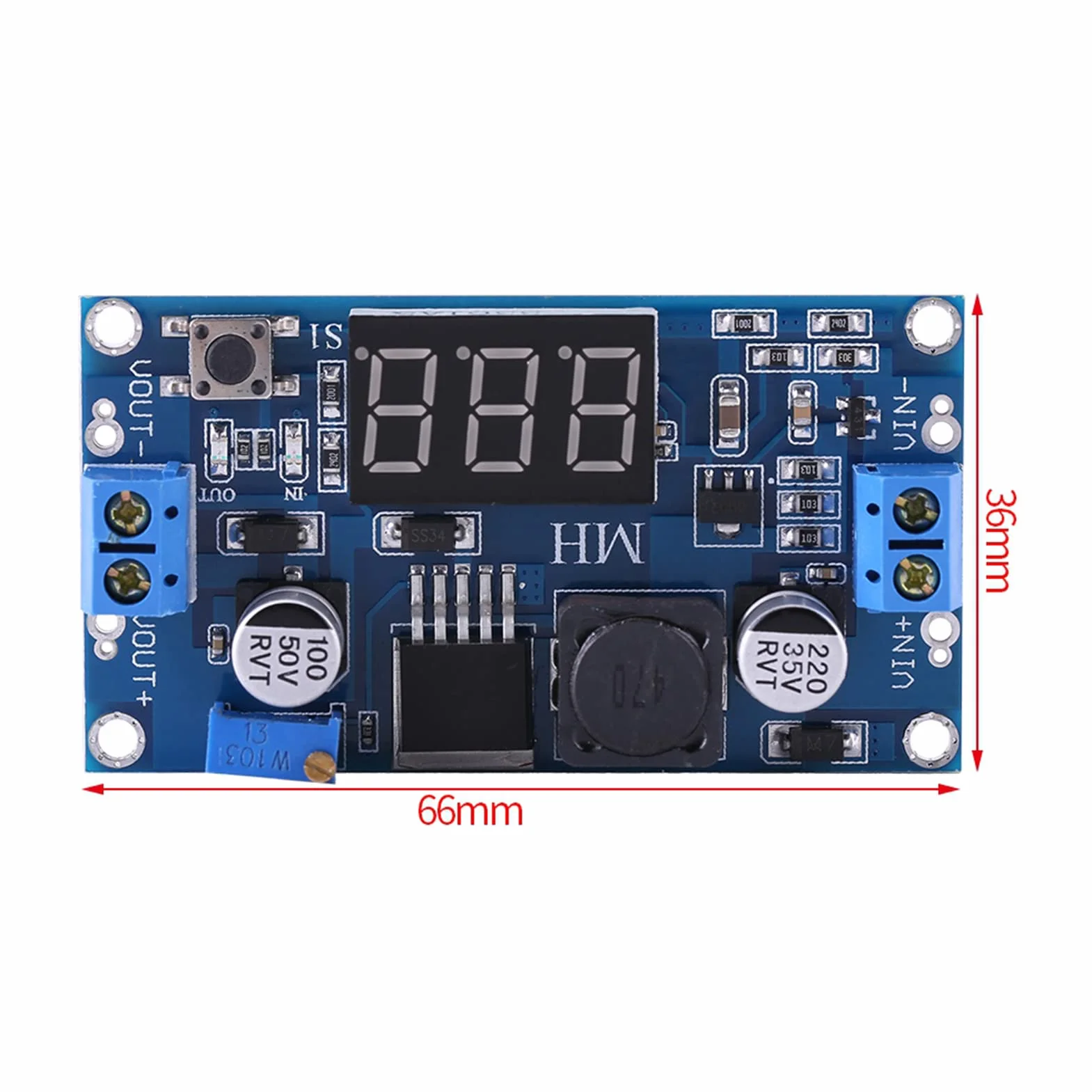 DC-DC Step-up Power Supply Module Adjustable Boost Converter 4.5V-32V Input 5V-35V Output