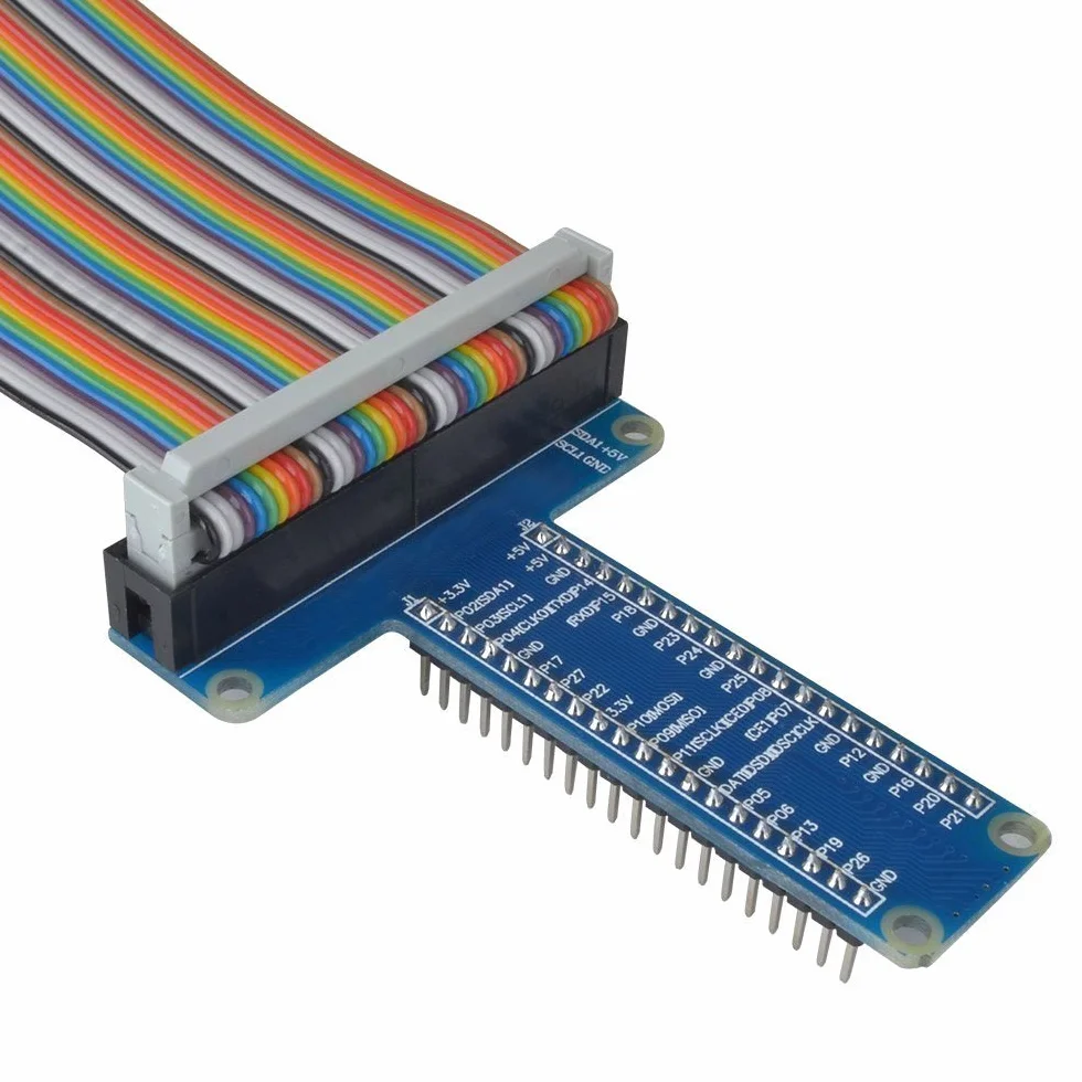 DollaTek RPi GPIO Breakout płyta rozszerzeniowa kabel płaski do Raspberry Pi 3 2
