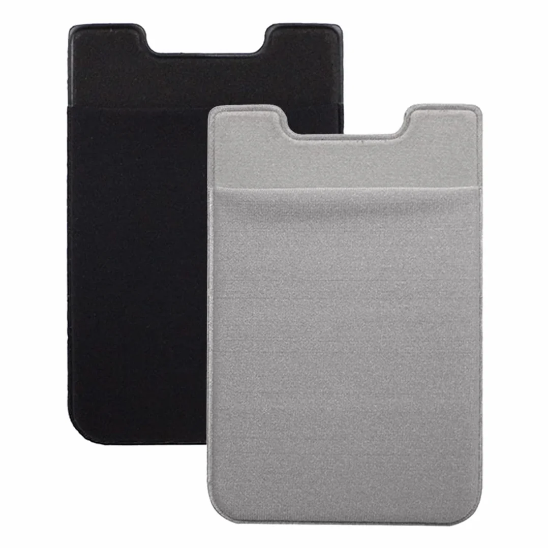 2 sztuki samoprzylepnych uchwytów na karty, etui na telefon komórkowy, etui na karty, portfel, etui na telefon komórkowy, etui samoprzylepne, smukłe etui na telefon komórkowy, czarno-szare