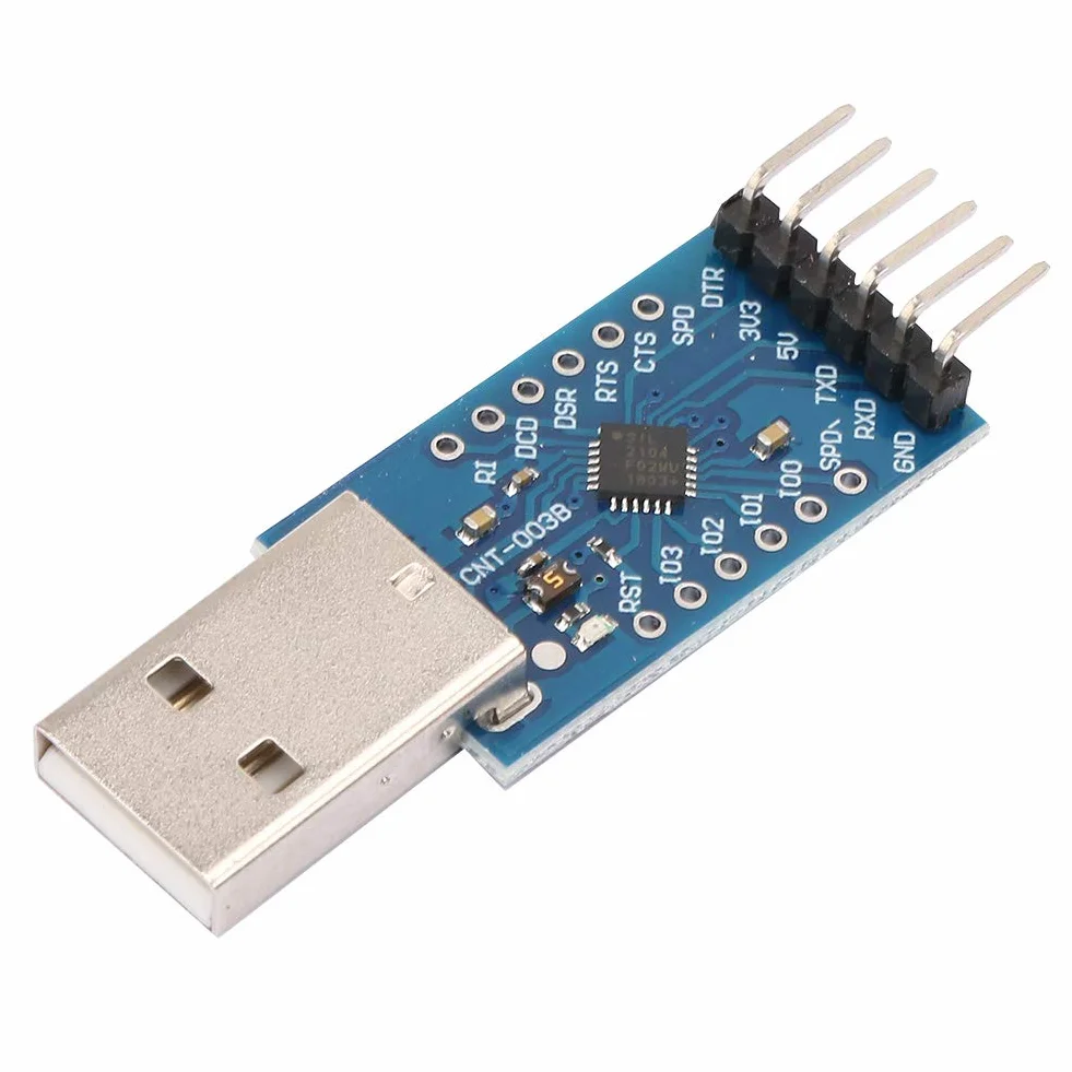 Tbest Adapter USB na Ttl Uart, Cp210X USB na Ua, adapter szeregowy Cp2104 Moduł USB 2.0 na Ttl Uart 6Pin, moduł płytki konwertera szeregowego z przewodem