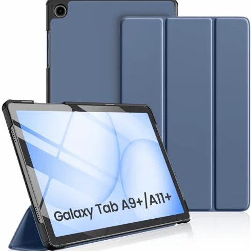 Etui ochronne do Samsung Galaxy Tab A11+ A9+ 11 cali (2025/2023), twarde, Auto Sleep/Wake, niebiesko-szare