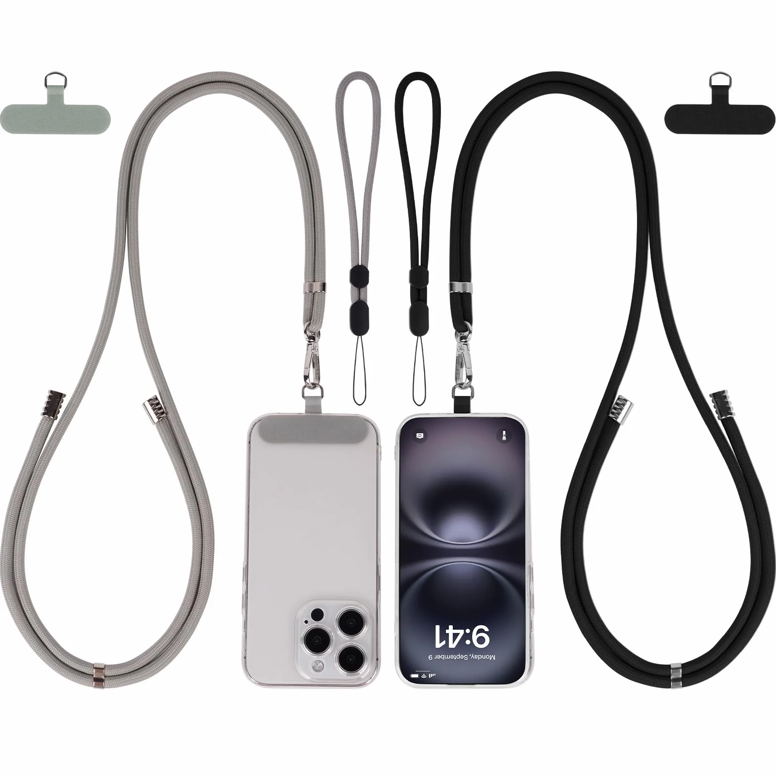 HOTUT Smycz do telefonu crossbody antykradzieżowy regulowany 2 szt.