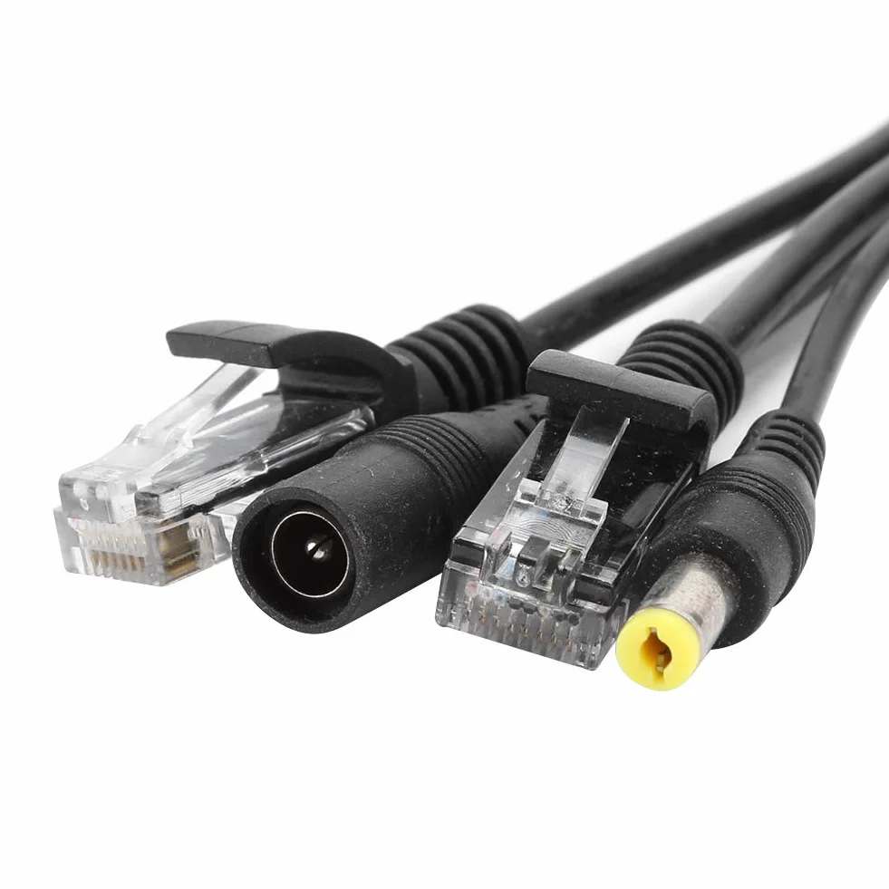 Poe Splitter Power Over Ethernet 2 Pary 12V Zasilanie Pasywne Nad Ethernet Adapter IEEE 802.3AF 10/100 Mbps dla Kamery Sieciowej