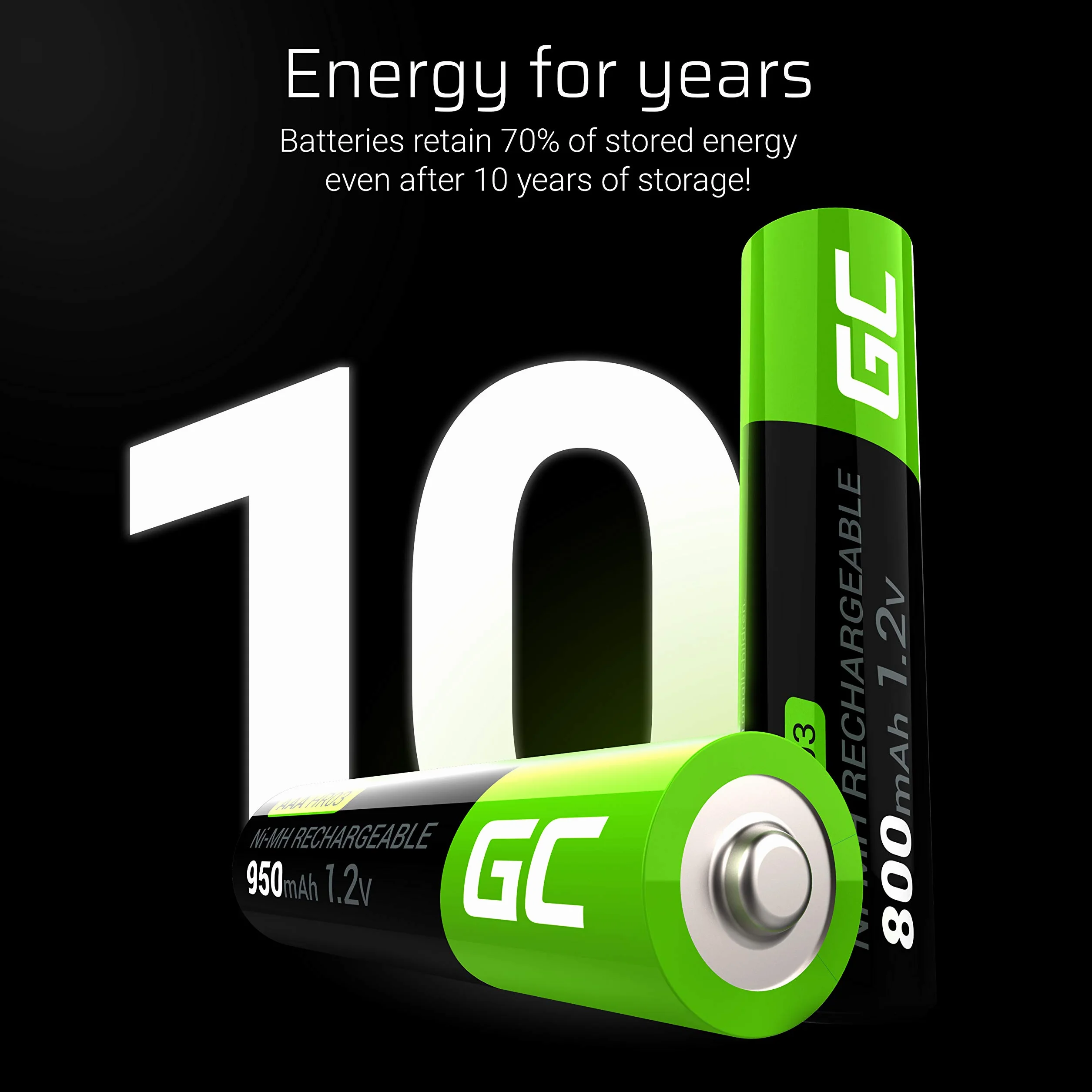 Green Cell Baterie Akumulatorki Paluszki 4x AAA HR03 800mAh