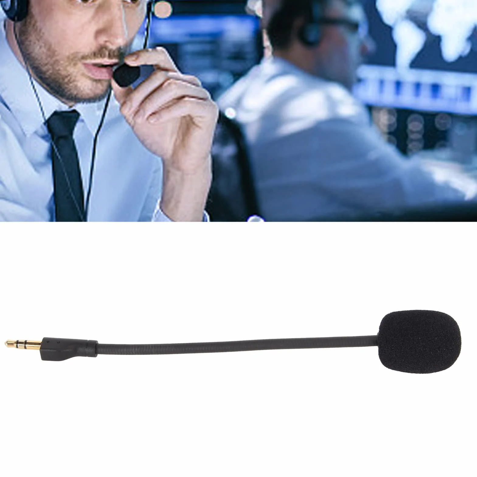 Wymienny Wysięgnik Mikrofonu do Gier do G PRO/G PRO X Bezprzewodowych Zestawów Słuchawkowych do Gier,Odłączany Mikrofon do Gier z redukcją Szumów z pozłacaną wtyczką