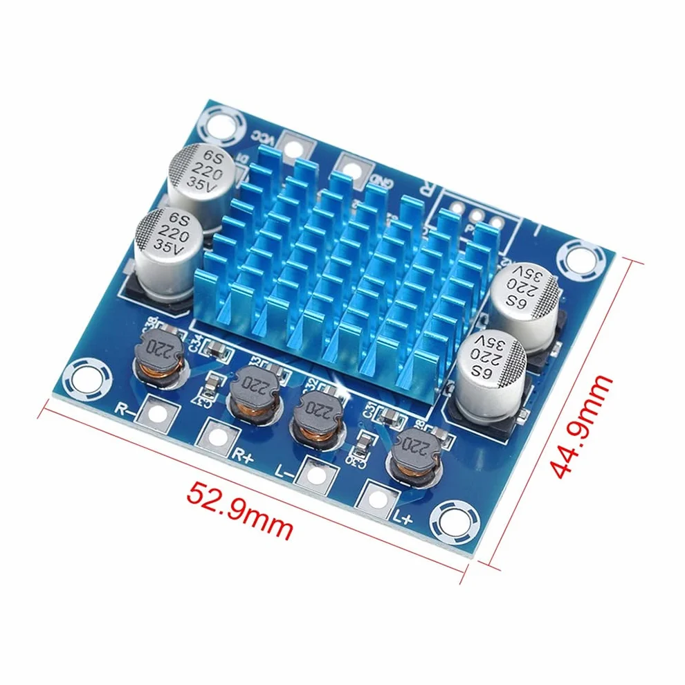 Hailege 2 szt. TPA3110 Digital Stereo Audio Amplifier Board 30 W + 30 W AMP Board 2.0-kanałowy wzmacniacz DC 8-26 V 3 A XH-A232
