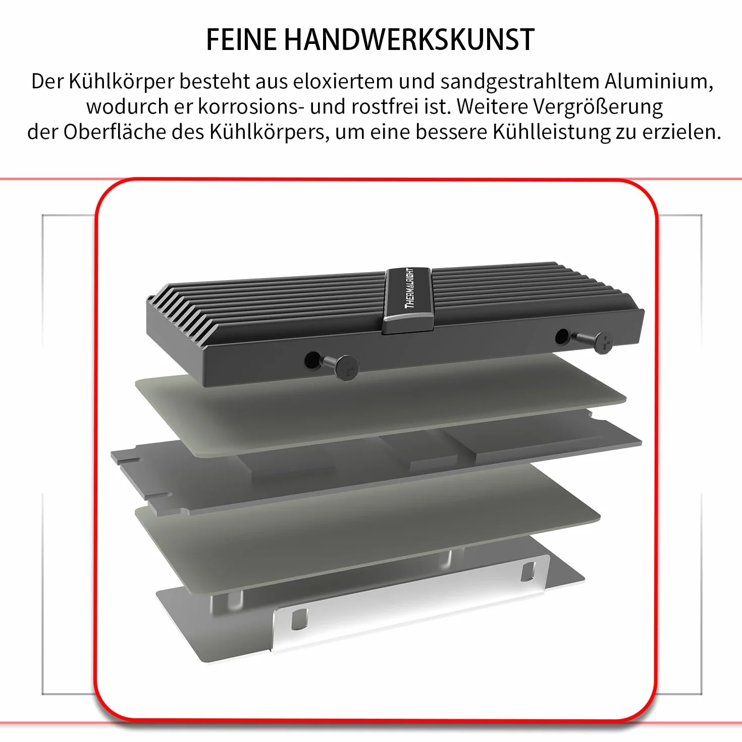 TR-Thermalright M.2 2280 A B - Ultimate M.2 SSD chłodnica dla lepszej wydajności i niezawodności, stop aluminium, który zapobiega przegrzaniu i opóźnieniom, chłodnica M.2 SSD