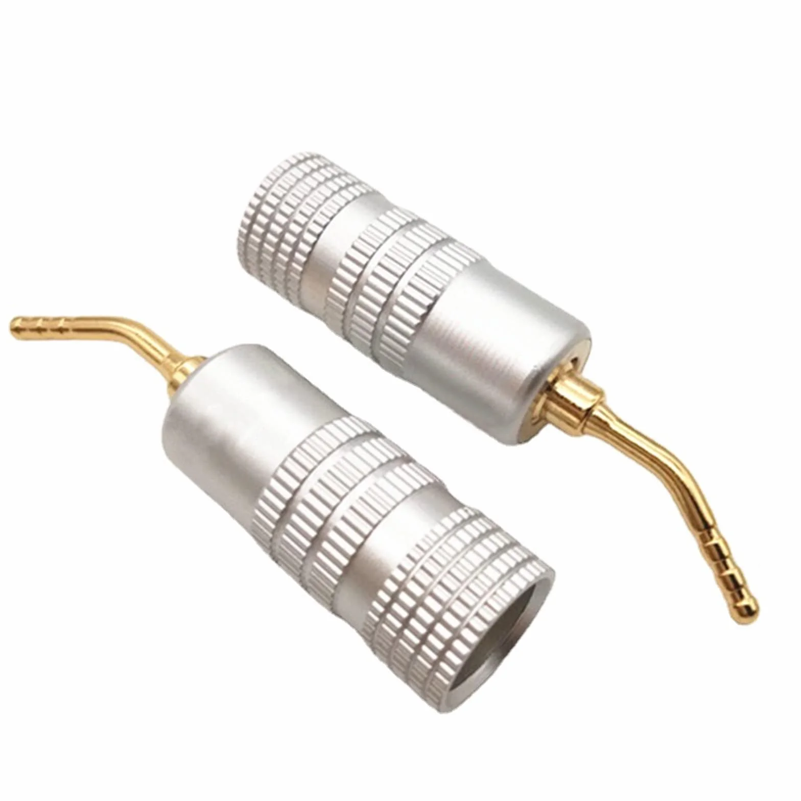 WANGCL 4-pak pozłacane 2 mm wtyczka bananowa śruba typ audio głośnik wtyki wtyki złącze kabla adapter