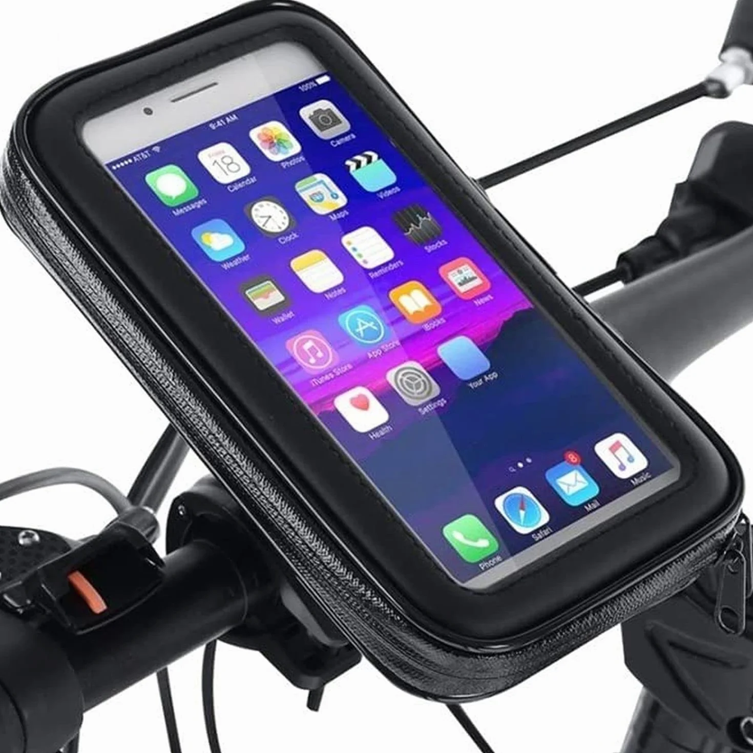 Retoo Uchwyt rowerowy na telefon komórkowy, wodoszczelny, uchwyt na telefon komórkowy, torba rowerowa, idealna do nawigacji, torba na kierownicę motocykla, uchwyt rowerowy, akcesoria rowerowe, uchwyt