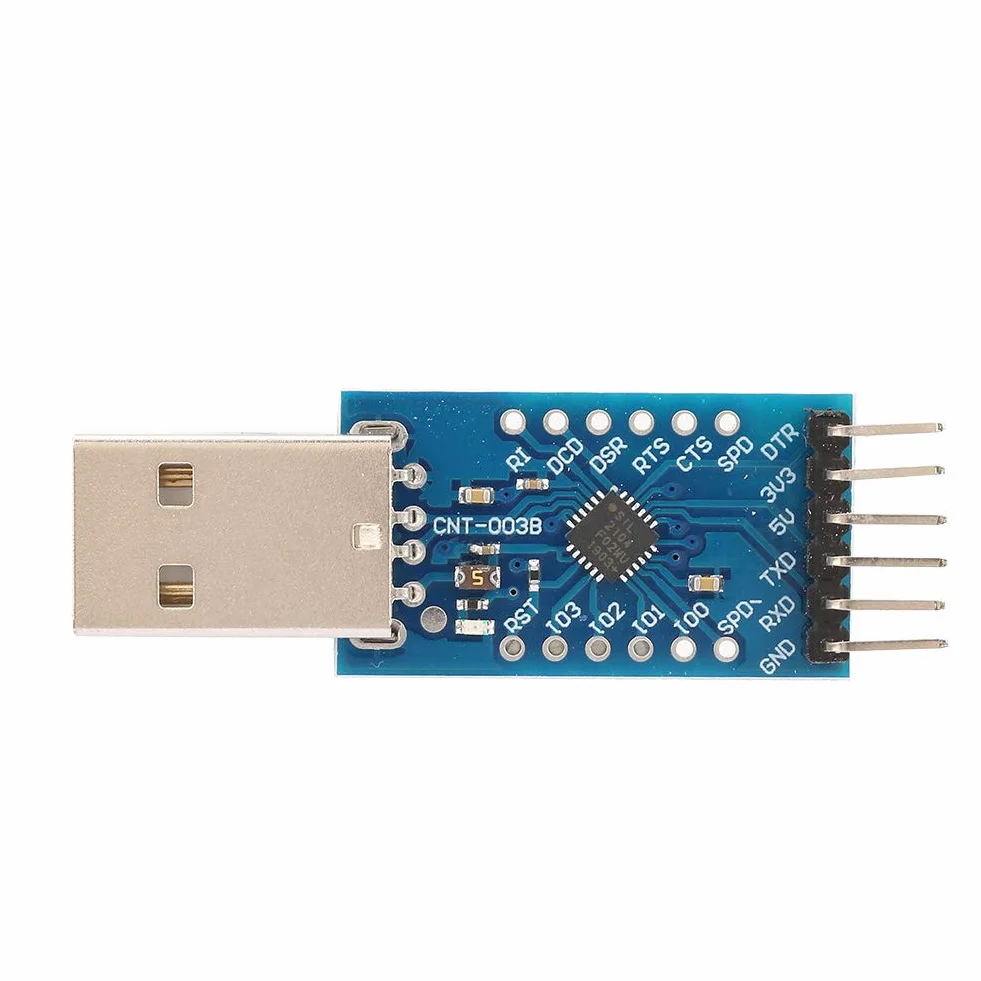 Tbest Adapter USB na Ttl Uart, Cp210X USB na Ua, adapter szeregowy Cp2104 Moduł USB 2.0 na Ttl Uart 6Pin, moduł płytki konwertera szeregowego z przewodem