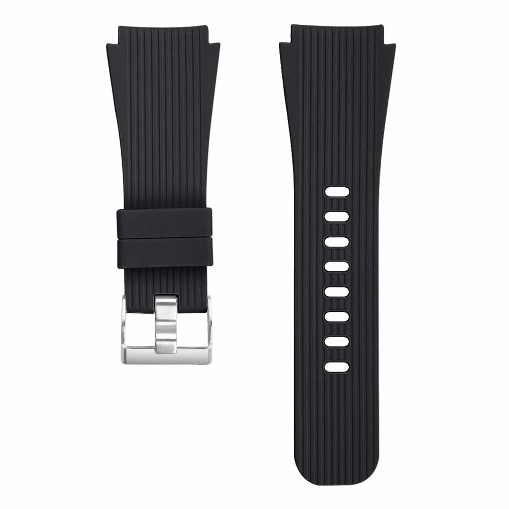 Pasek kompatybilny z Samsung Galaxy Watch 46 mm, Galaxy Watch 3 45 mm, Gear S3 Frontier / Classic, 22 mm, miękki silikon, zapasowy pasek do Huawei GT 2