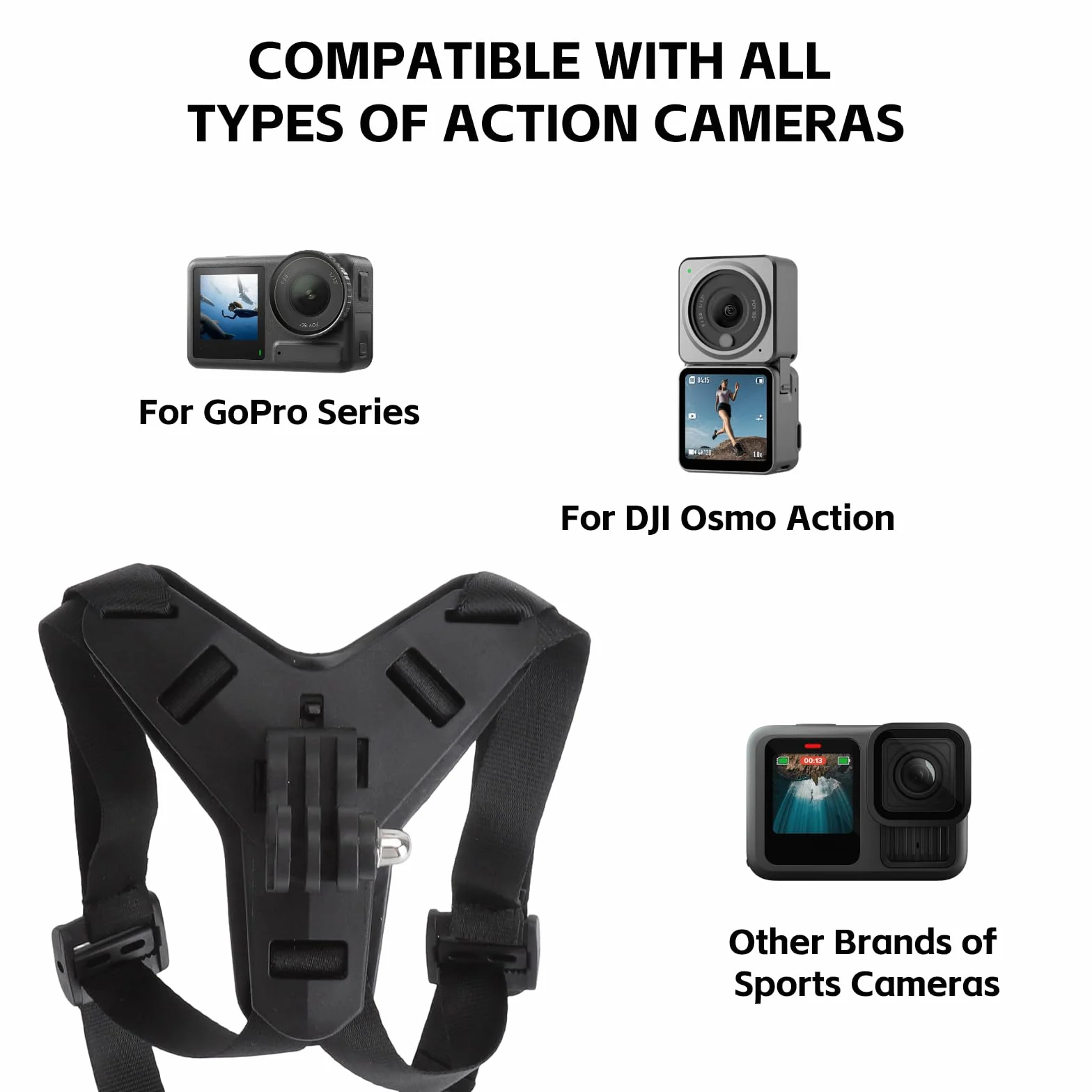 Uchwyt na kask motocyklowy do kamery akcji, stabilny uchwyt z paskiem podbródkowym do nagrań POV – kompatybilny z GoPro Insta360 X5 Osmo Action Insta 360 uchwyt na kask do motocykla, roweru