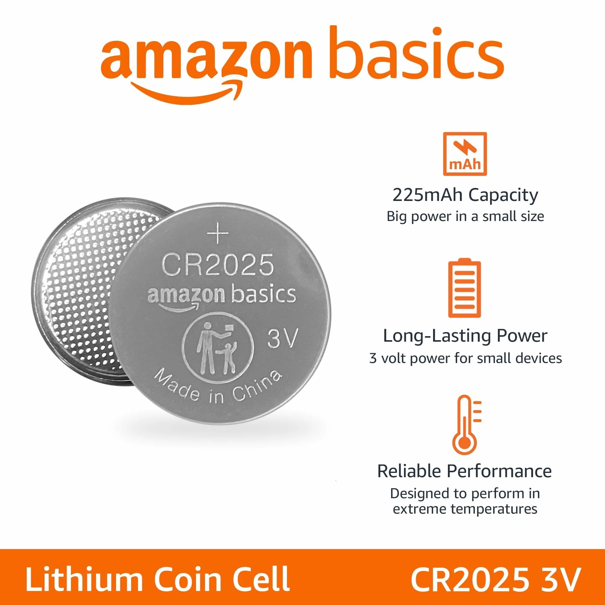 Amazon Basics CR2025 Bateria Litowa 3V Zestaw 6 sztuk