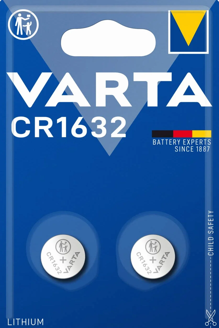 VARTA Electronics CR1632 litowe baterie guzikowe (2 sztuki, w oryginalnym opakowaniu typu blister