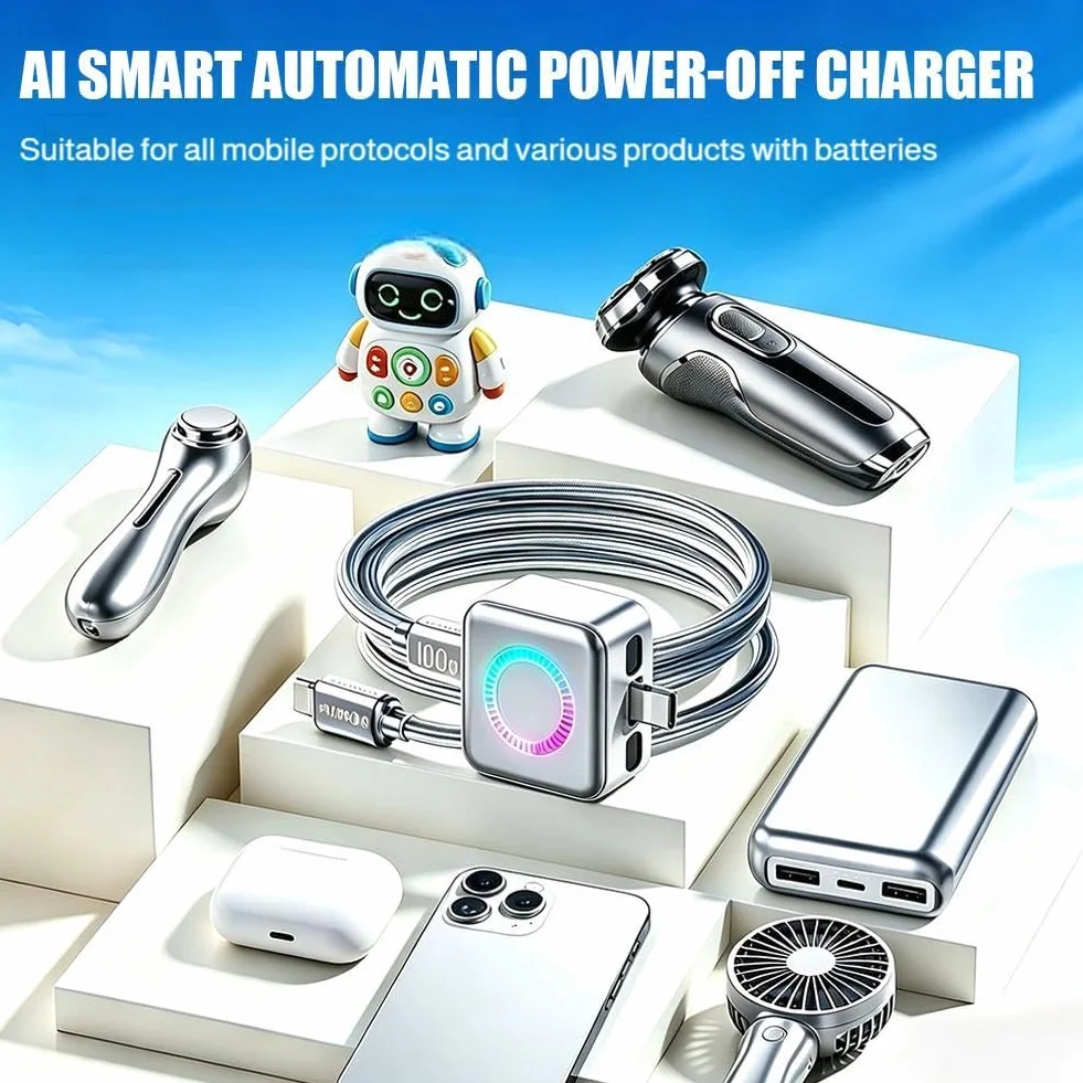 Adapter szybkiego ładowania 140 W z automatycznym wyłączaniem i ochroną baterii