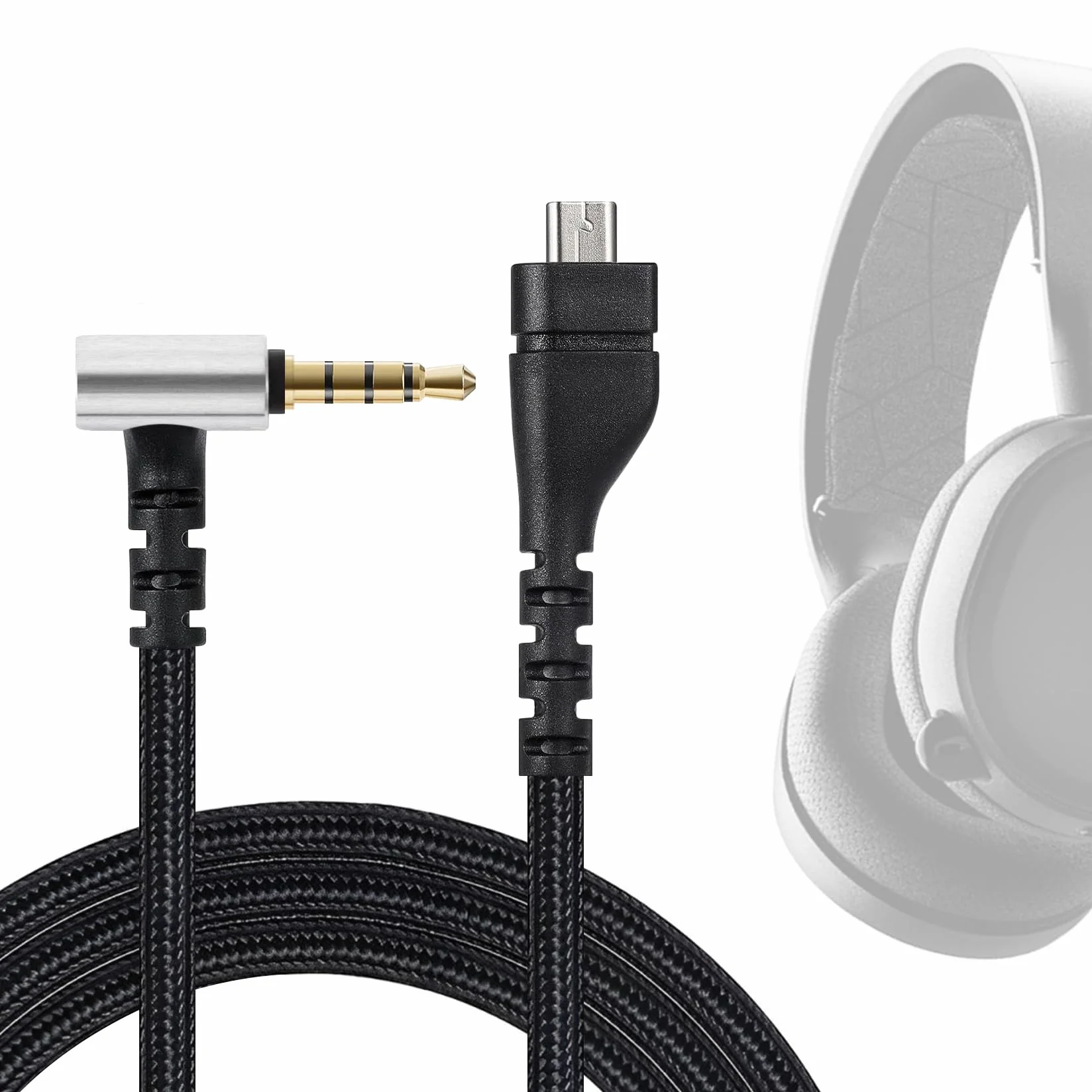 1,2 M / 2 M Kabel Wideo Zamienny Kabel Black Bears do Zestawu Słuchawkowego do Gier Dla Arctis 3 Arctis 5 Arctis 7 Arctis Pro