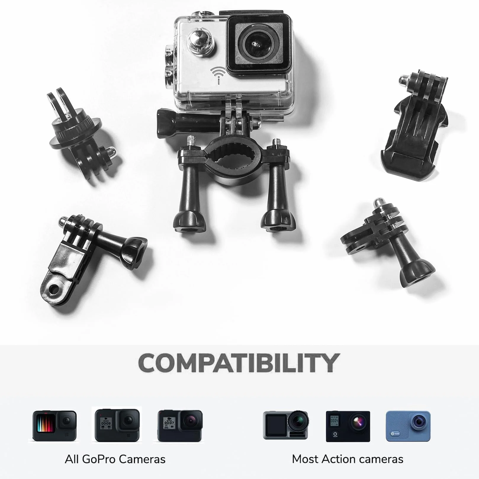12 w 1 podkładkami samoprzylepnymi, do akcesoriów do mocowania kasku, do mocowania, zakrzywione uchwyty samoprzylepne kompatybilne z GoPro Hero Session 4/3/3+/2 DJI Osmo kamerami sportowymi