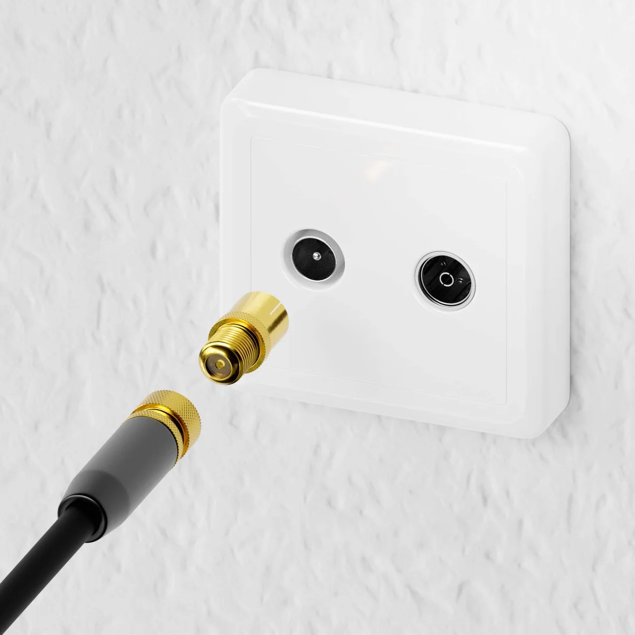 deleyCON SAT adapter ZESTAW Wtyczka F do kabla antenowego Złącze F złącze koncentryczne Gniazdo F do 1x wtyczki anteny IEC i 1x gniazda anteny IEC