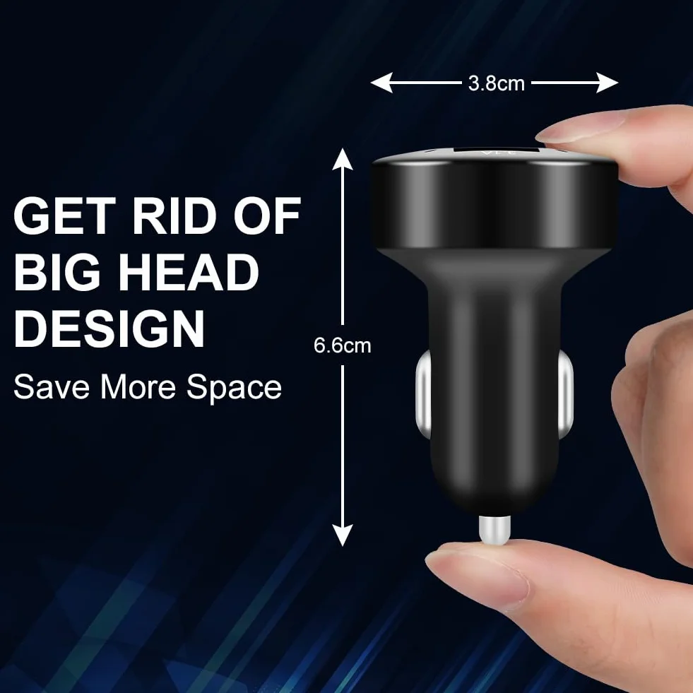 AXFEE Ładowarka samochodowa 66W 4 porty USB 3.1A szybkie ładowanie do iPhone Samsung Huawei Xiaomi