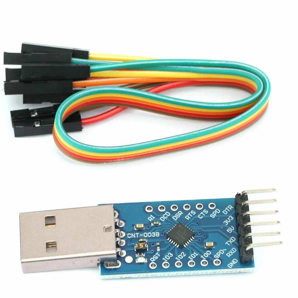 Tbest Adapter USB na Ttl Uart, Cp210X USB na Ua, adapter szeregowy Cp2104 Moduł USB 2.0 na Ttl Uart 6Pin, moduł płytki konwertera szeregowego z przewodem