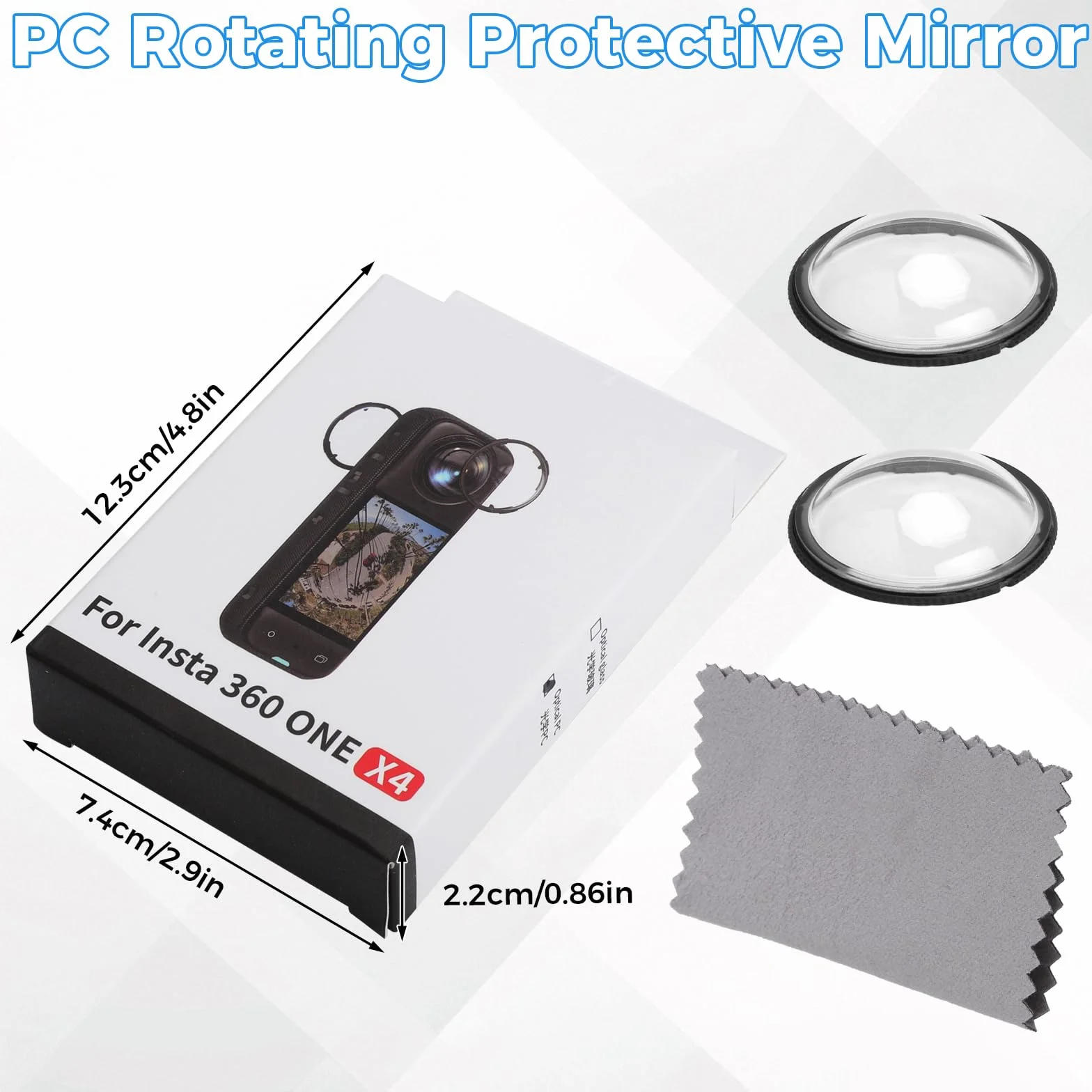 2 sztuki ochraniaczy soczewek premium do Insta360 X4 – obrotowa ochrona obiektywu z filtrem UV, ochrona przed zarysowaniami i kurzem – pasujące akcesoria Insta360 X4 zapewniają wyraźne zdjęcia i