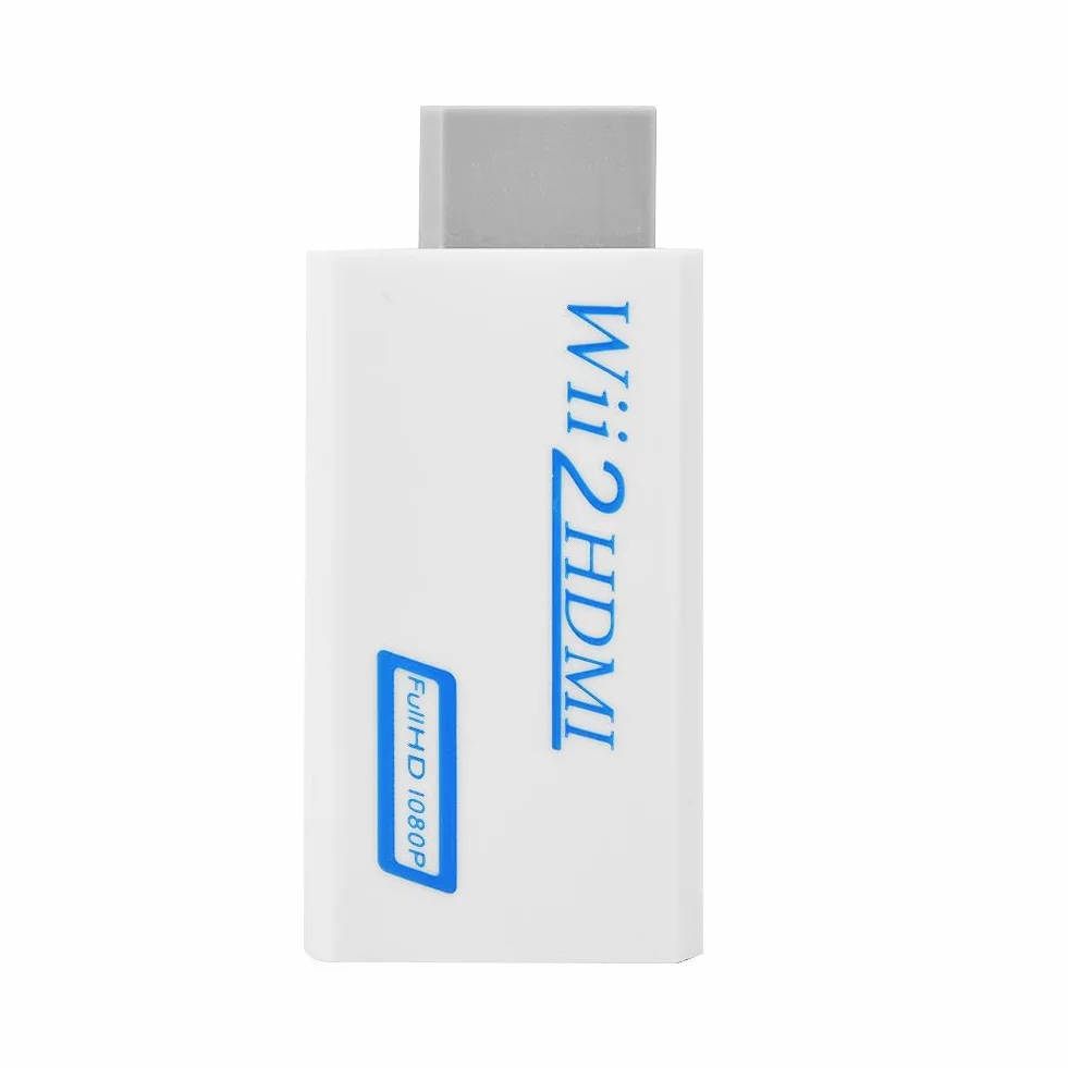 Konwerter Wii na HDMI, mini przenośny adapter Wii HDMI z wyjściem wideo 1080 P / 720 P HD i wyjściem audio 3,5 mm