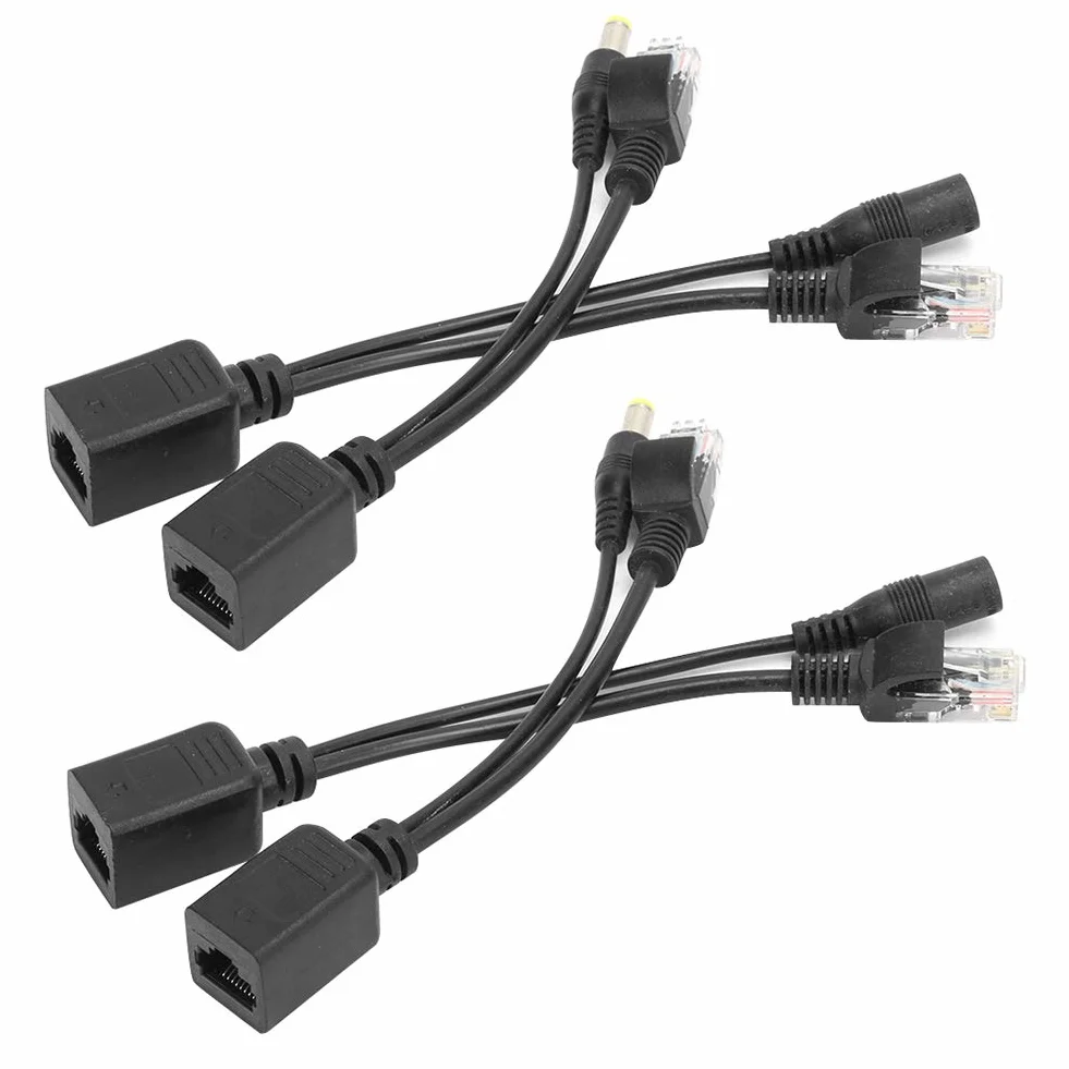 Poe Splitter Power Over Ethernet 2 Pary 12V Zasilanie Pasywne Nad Ethernet Adapter IEEE 802.3AF 10/100 Mbps dla Kamery Sieciowej