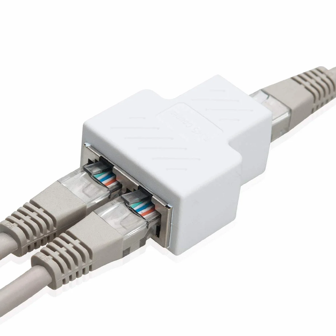 rozdzielacz RJ45 konektor żeński; adapter sieciowy 1 do 2 złącze żeńskie CAT 5/CAT 6 LAN kabel Ethernet podwójne gniazdo adapter