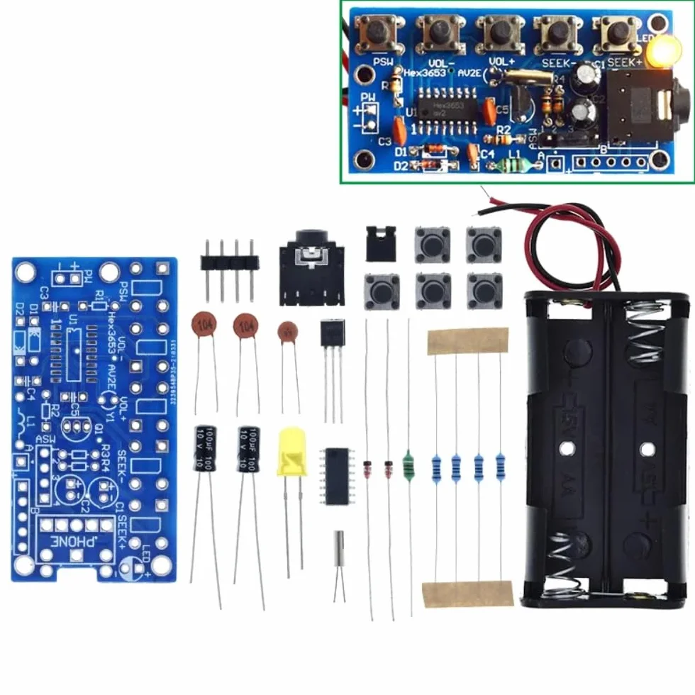 DollaTek Bezprzewodowy modu? odbiornika radiowego stereo FM 76 MHz-108 MHz PCB DIY zestawy elektroniczne