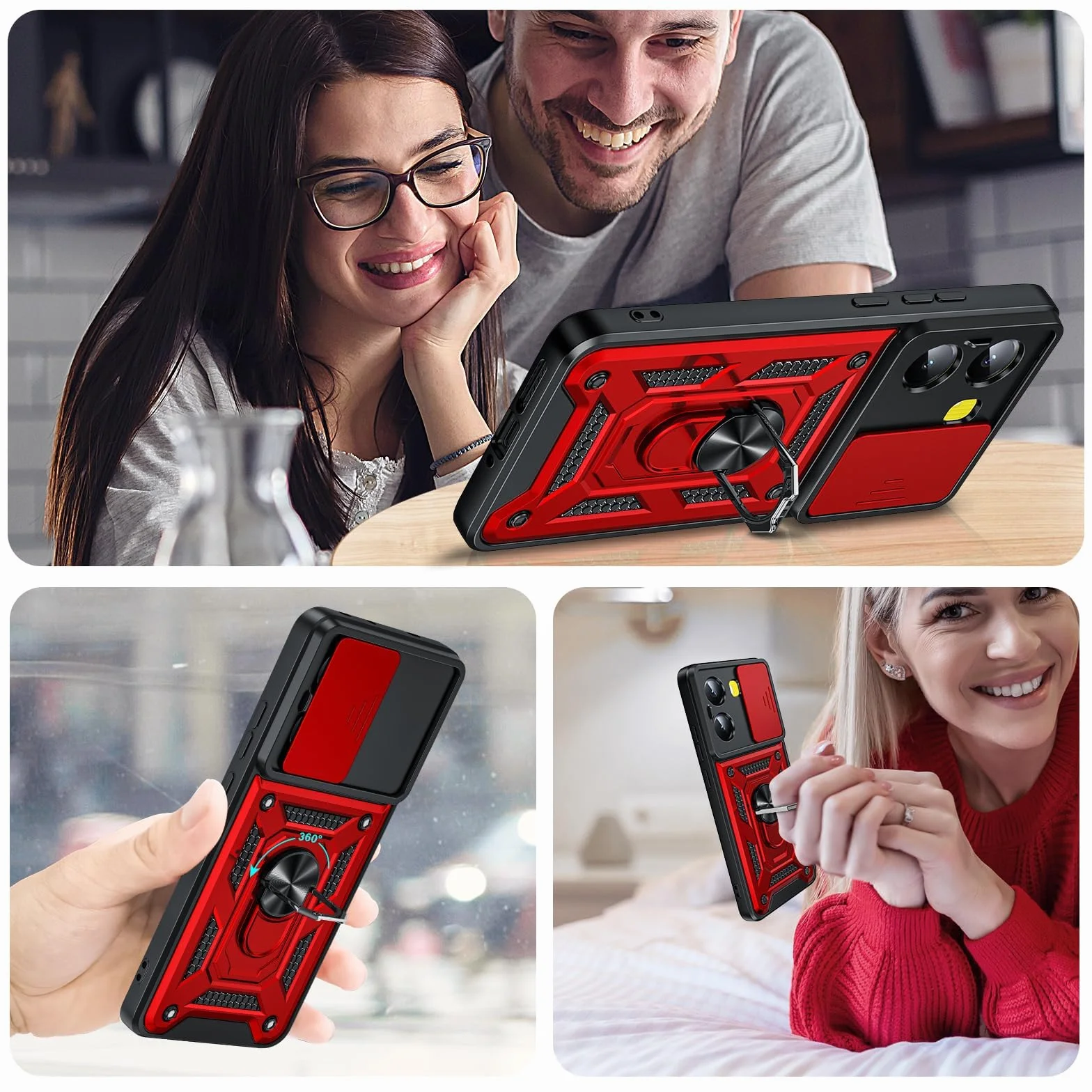 LeYi Etui do Xiaomi Poco X7 PRO ze szkłem hartowanym, odporny na wstrząsy TPU zderzak 360°