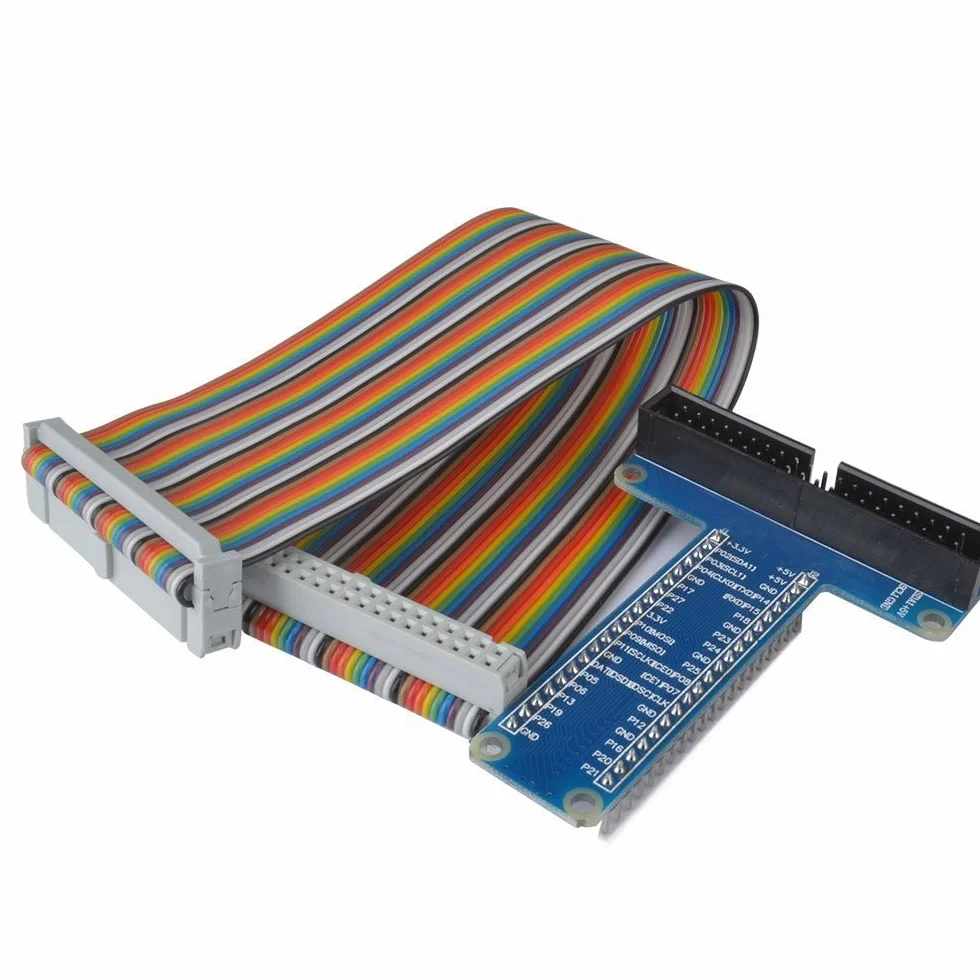 DollaTek RPi GPIO Breakout płyta rozszerzeniowa kabel płaski do Raspberry Pi 3 2
