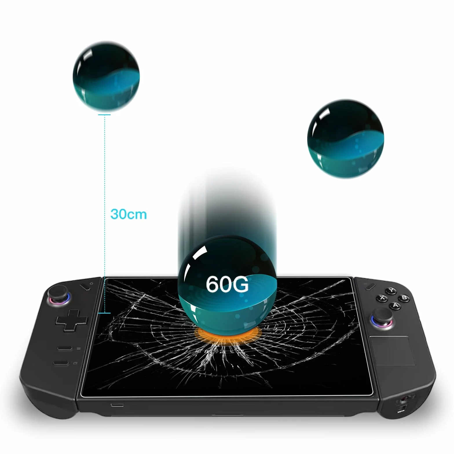 WD&CD Zestaw 2 folii ochronnych kompatybilnych z Lenovo Legion Go, 2.5D Tempered Glas Screen Protector, twardość 9H (ochrona przed zarysowaniami) 【Bez pęcherzyków powietrza】