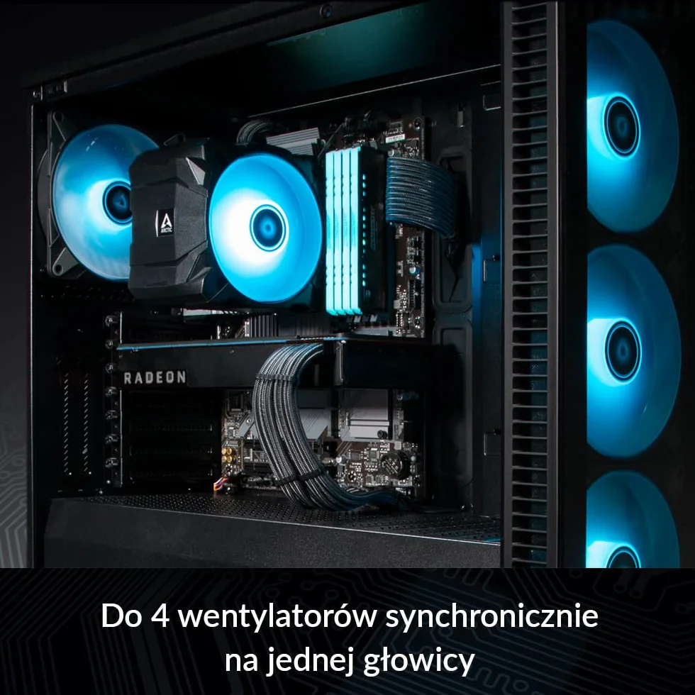 ARCTIC 4-Pin PWM Fan Splitter Cable - kabel rozdzielający PST dla 4 wentylatorów obudowy, wentylatory PC, rozdzielacz PWM, złącze dla wielu wentylator