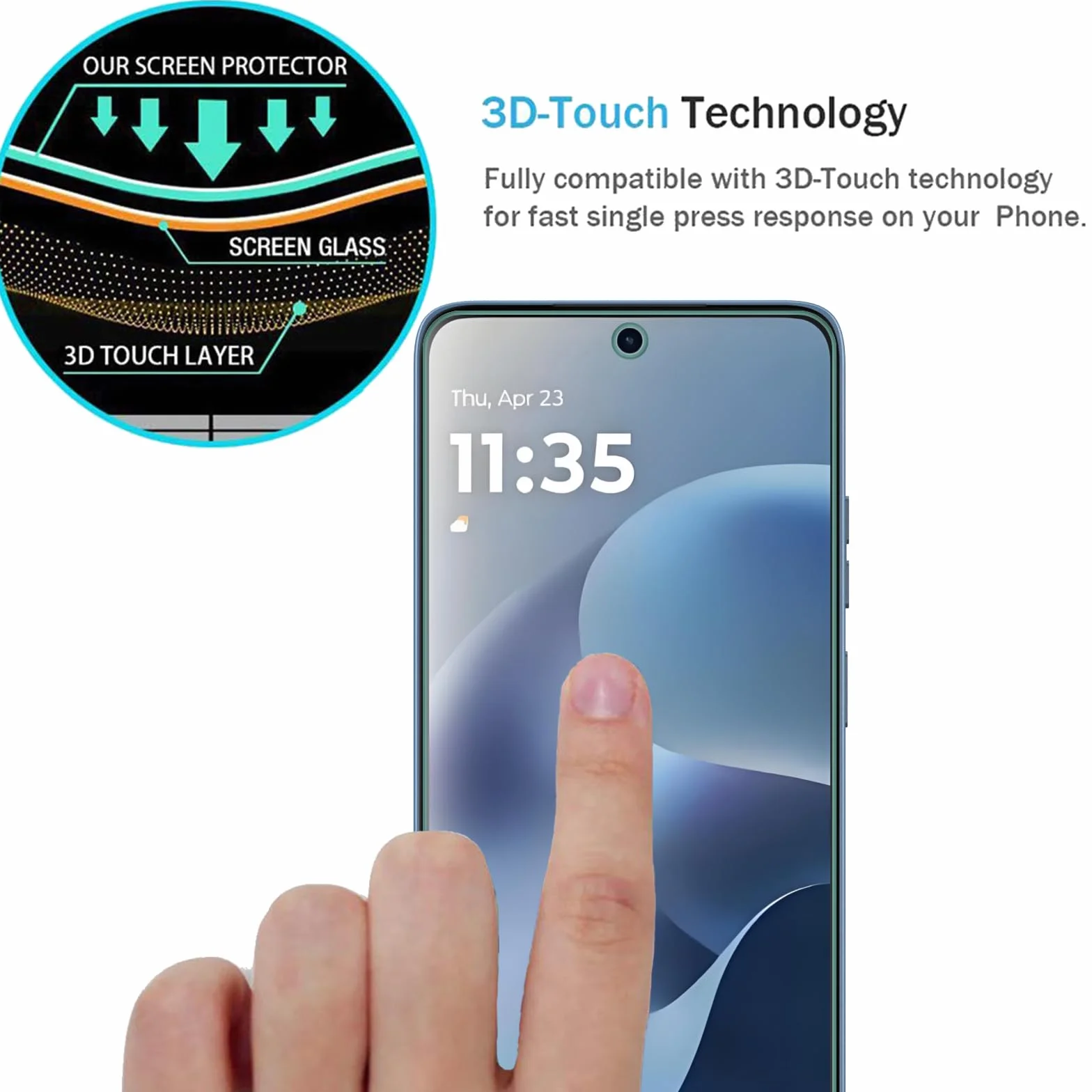 AOKUMA Ochraniacz ekranu do Motorola Moto G15, szkło hartowane 9H, 2 sztuki