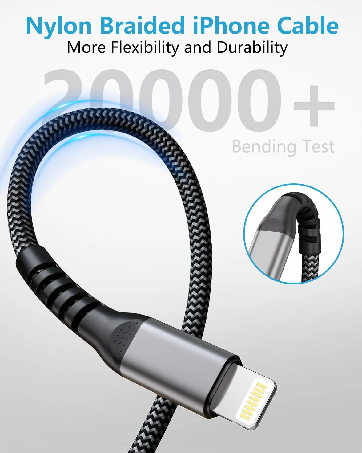 BLITEZZ Kabel Lightning MFi 3M Długi Przewód USB Szybkie Ładowanie do iPhone 14 13 12 11 Pro Max Mini X 8 7 6 6s Plus 5 SE