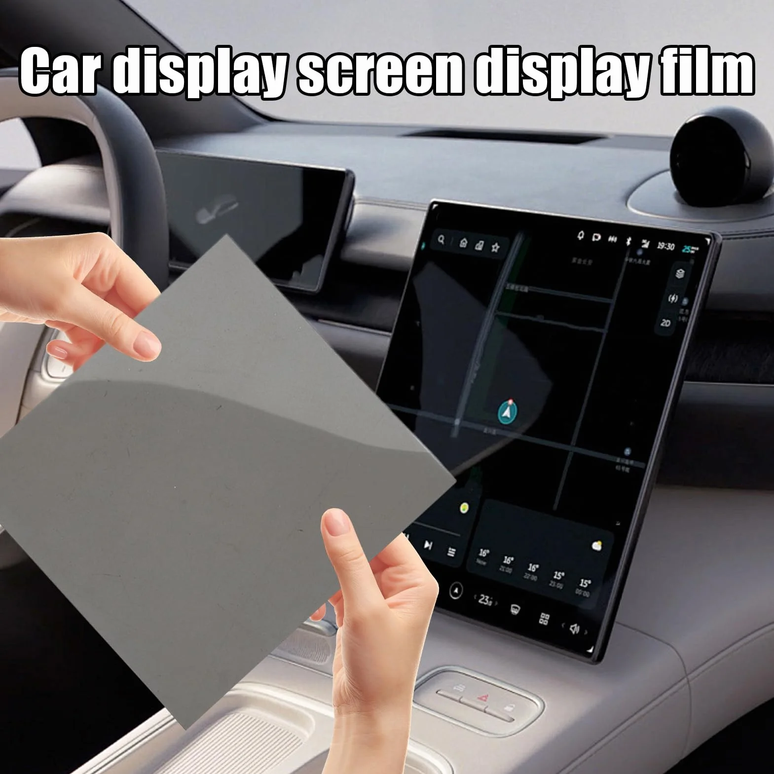 Polarizing Screen Filter, Adhesive Polarizings Film Sheets, Scratch-Resistant Display Layers for Car, Instrument Panel, Office Screens, Educational Physics Tools, Electronics Use 18cm/7.09in