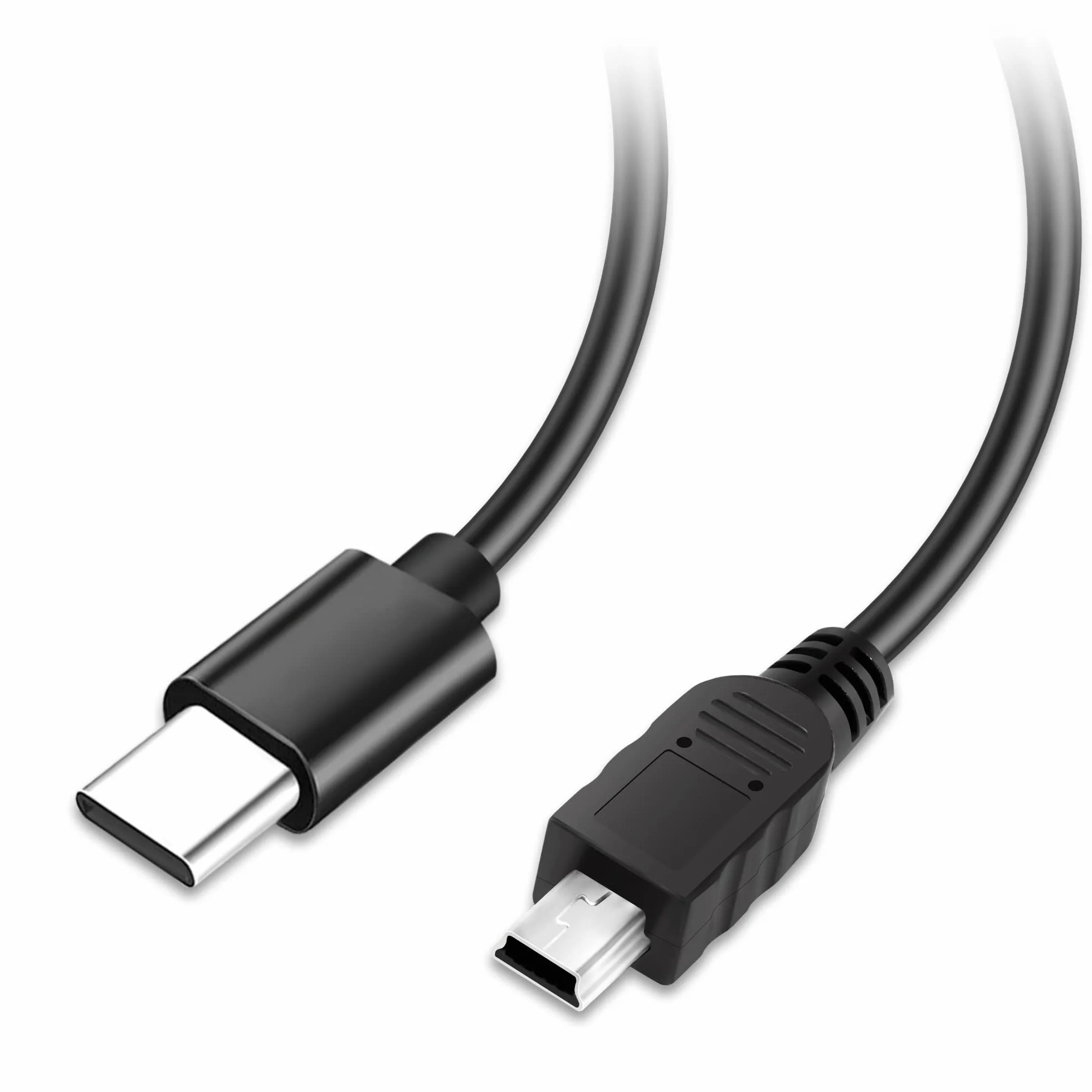 Kabel USB C na mini USB 2.0, 5 m, wtyczka typu C na mini wtyczkę USB, 480 Mbit/s, czarny, kabel do transmisji danych