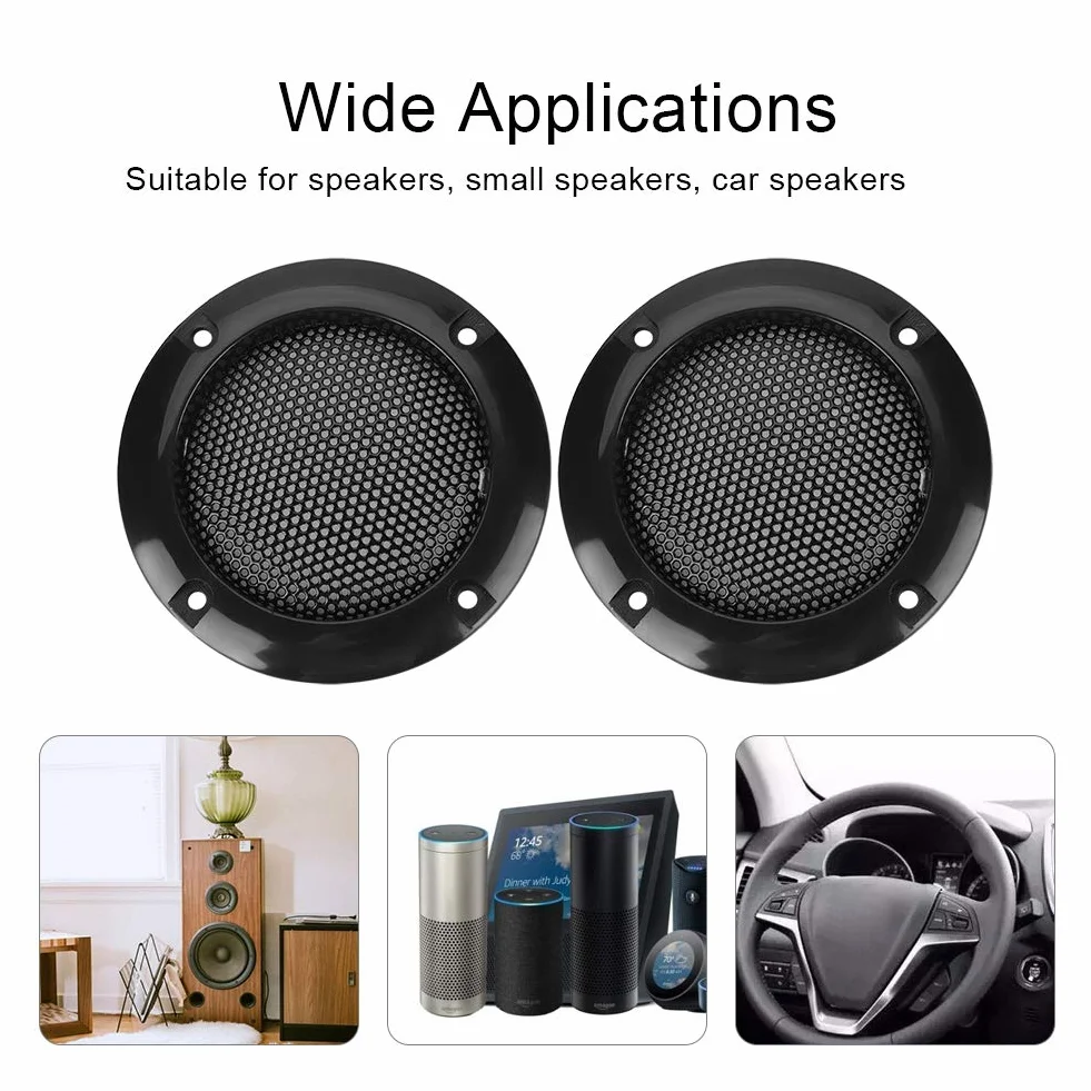 Osłona głośników 2 w 1 – kratka ochronna i dekoracyjna, system audio, czarna