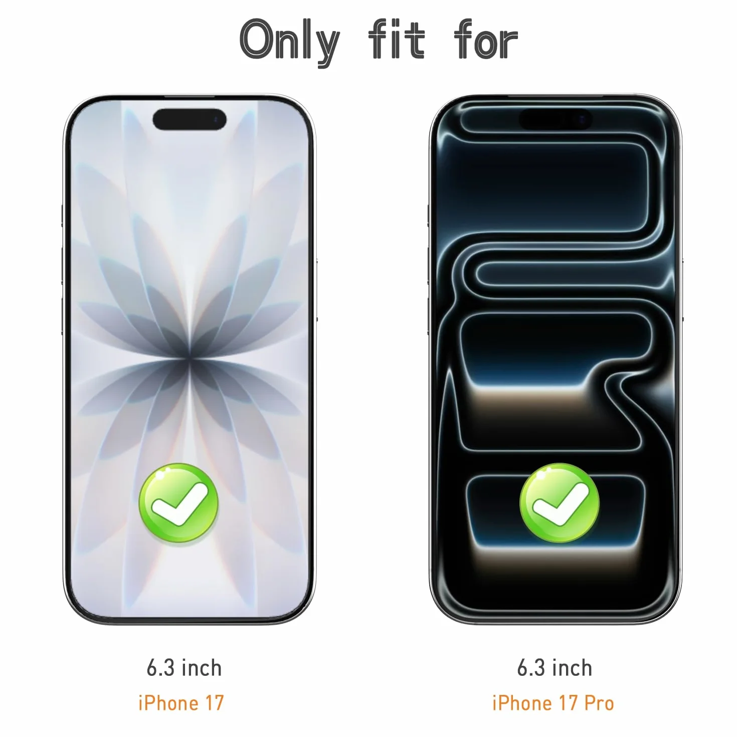 AOKUMA Folia ochronna do iPhone 17/17 Pro, szkło pancerne, 2 sztuki, szkło kompatybilne z iPhone 17/17 Pro, folia szklana premium o twardości 9H, odporna na zarysowania, odpryski, olej, pęcherzyki
