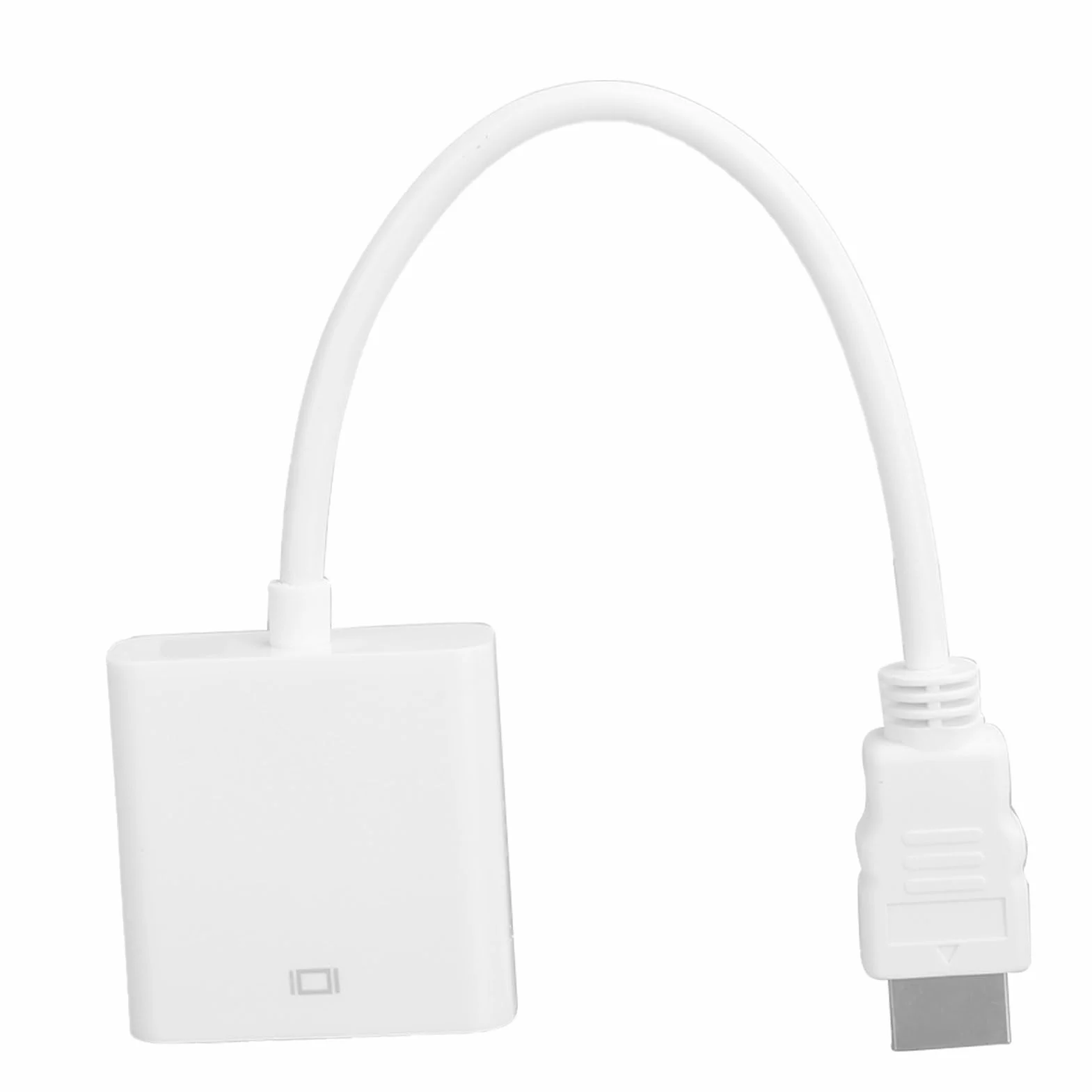 Adapter VGA na HDMI, Interfejs Multimedialny HD na Konwerter Adaptera VGA do Komputera Monitor do Laptopa Projektor (Biały)